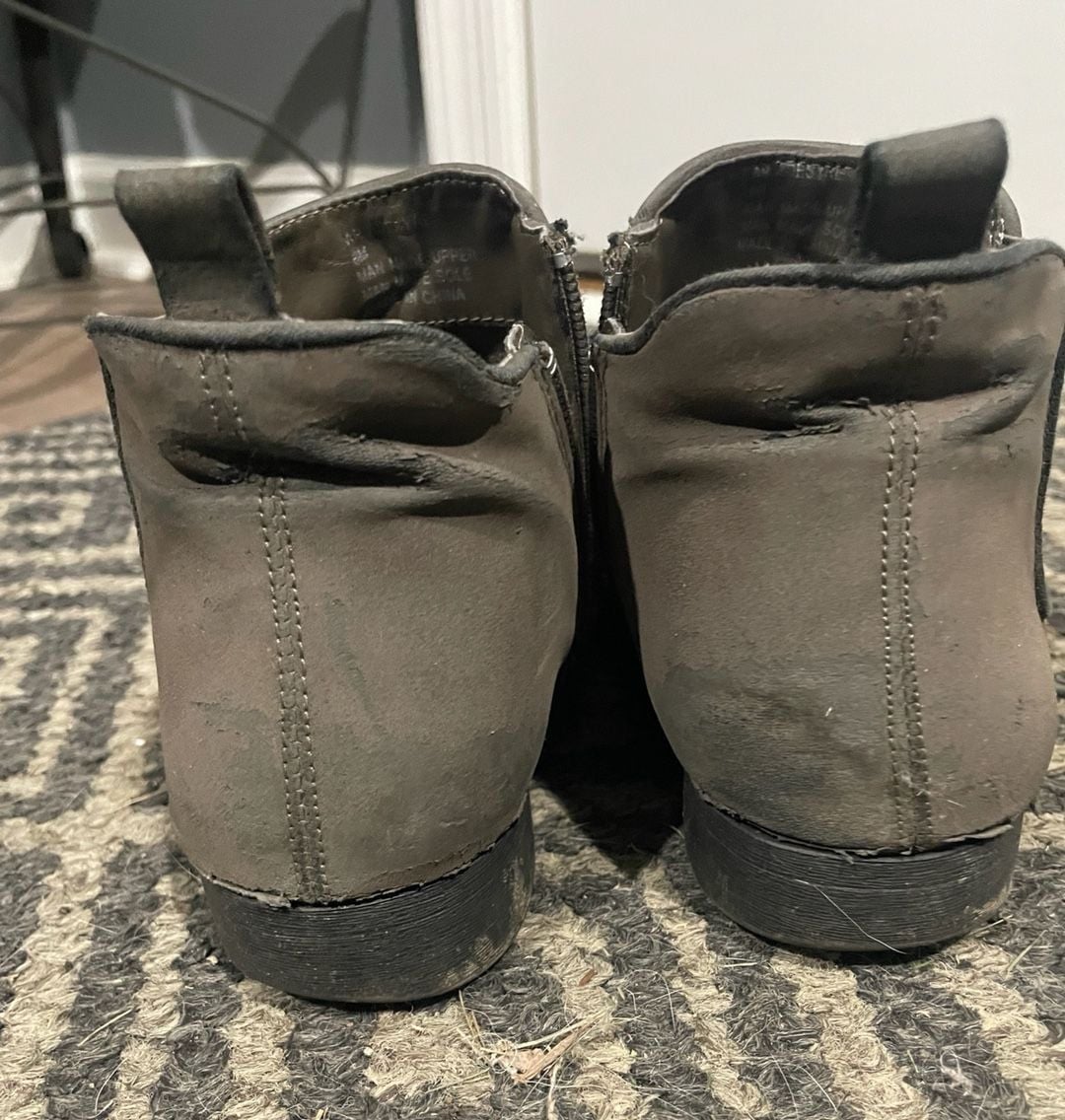 Gray Chelsea Ankle Boots with Side Zipper 4