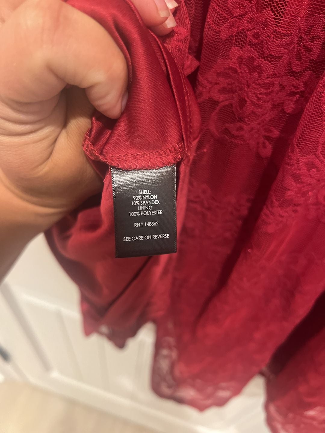 Torrid Red Stretch Lace Cold Shoulder Babydoll Blouse Size 1 9