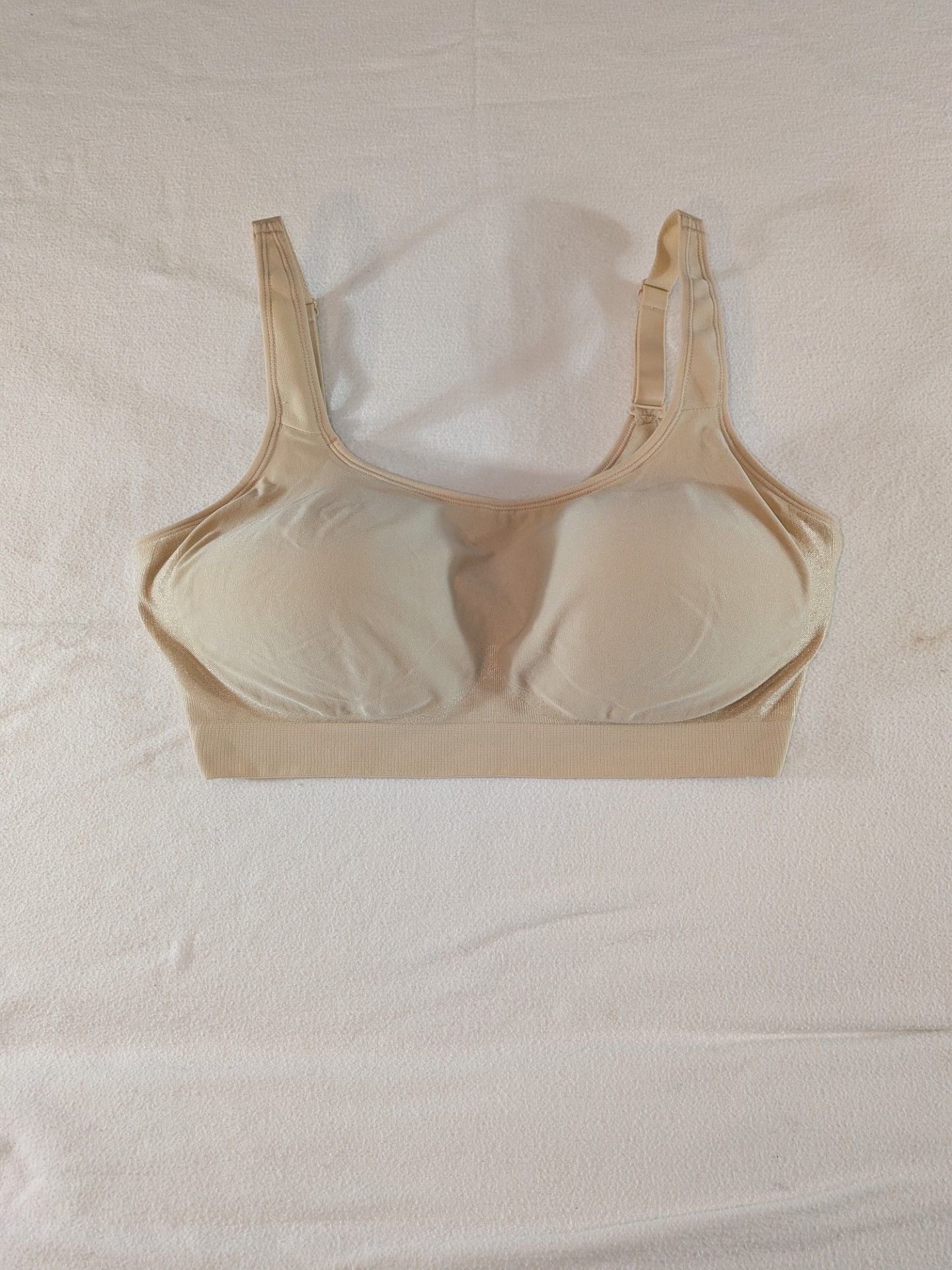 NWOT Shapermint Essentials Everyday Wireless Shaping Bra Beige XL/TG 2
