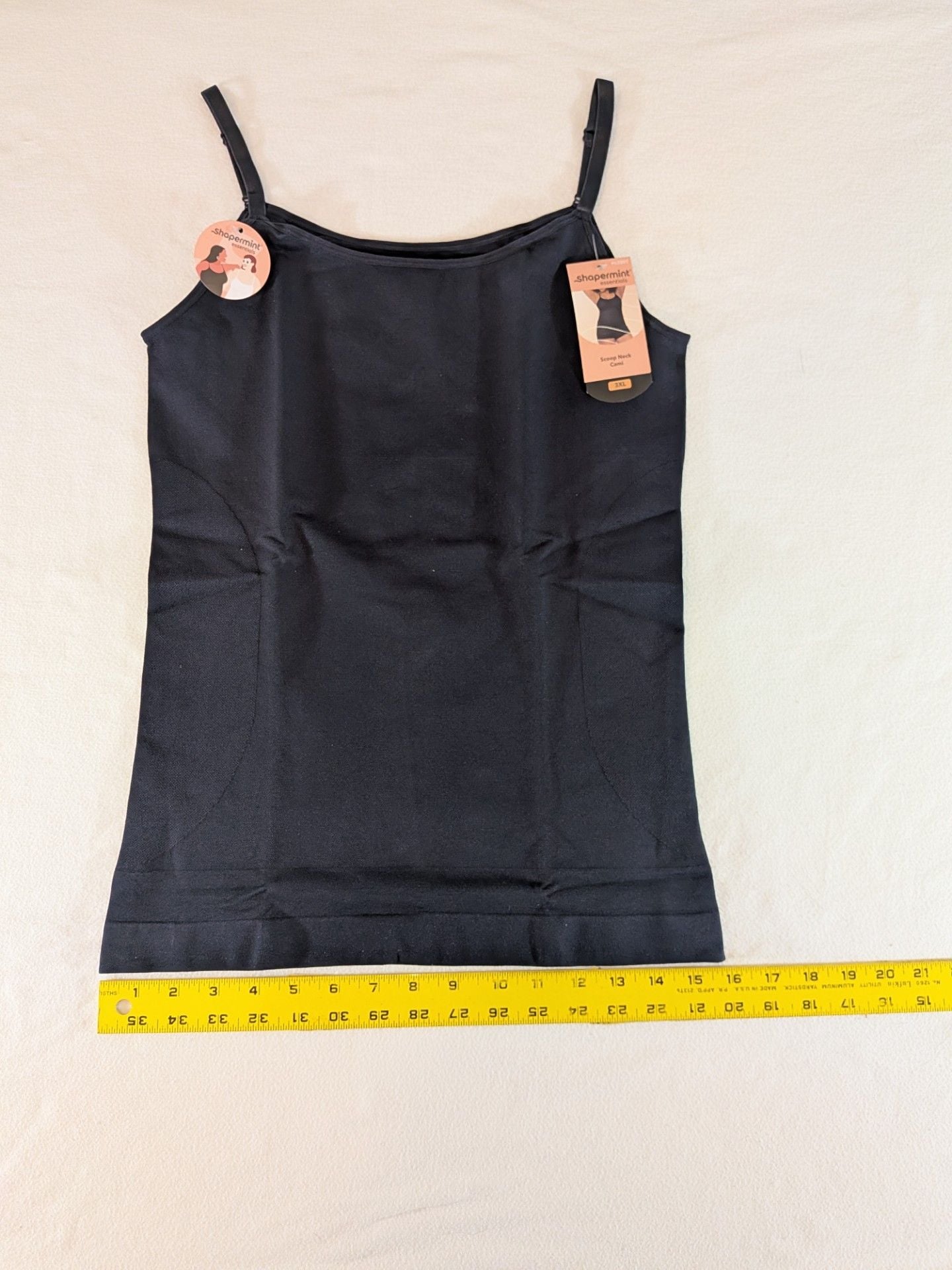 NWT Shapermint Essentials Scoop Neck Cami Black Size 3XL 2
