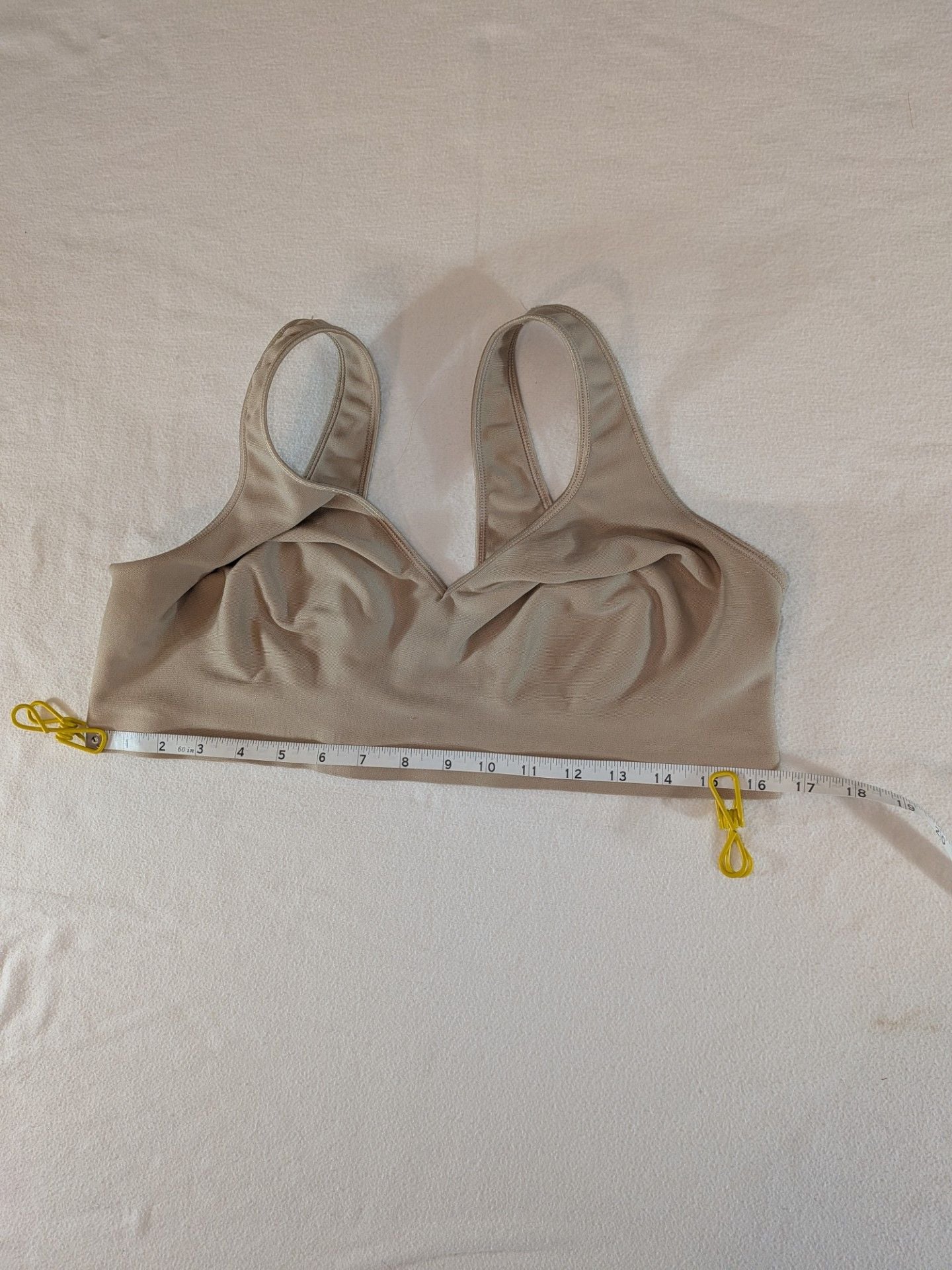 Hanes Wireless Comfort Bra Womens Medium Brown Nude Unpadded Smooth Stretch 4