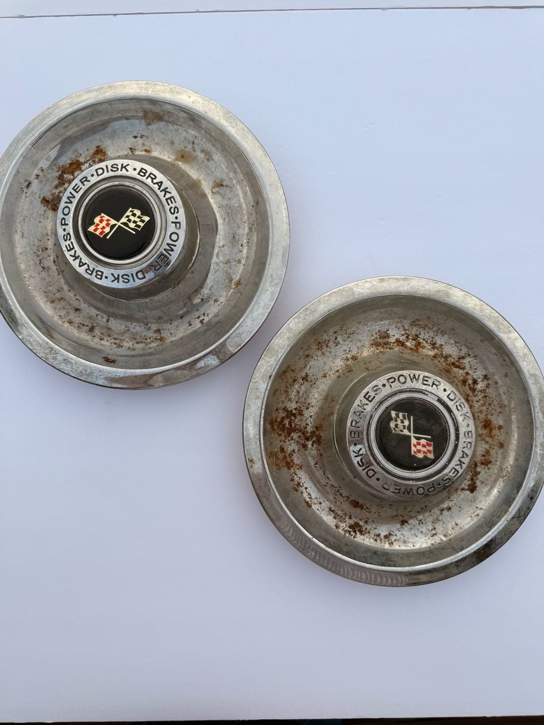 Vintage Chevrolet Corvette Rally Wheel Center Hub Caps - Set of 2 1