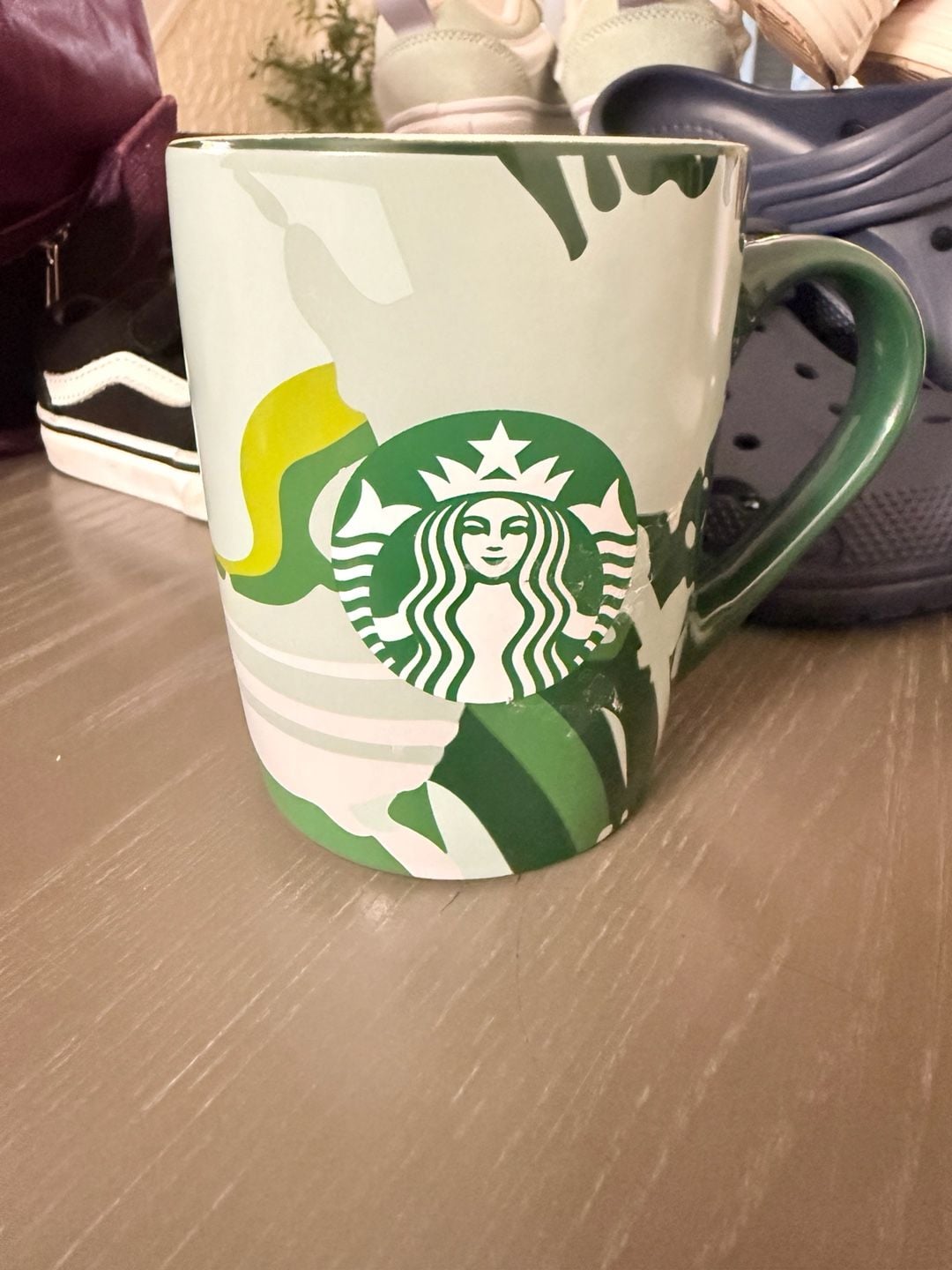 Starbucks 2021 10oz Green Camo Mermaid Siren Coffee Mug Tea Cup 3