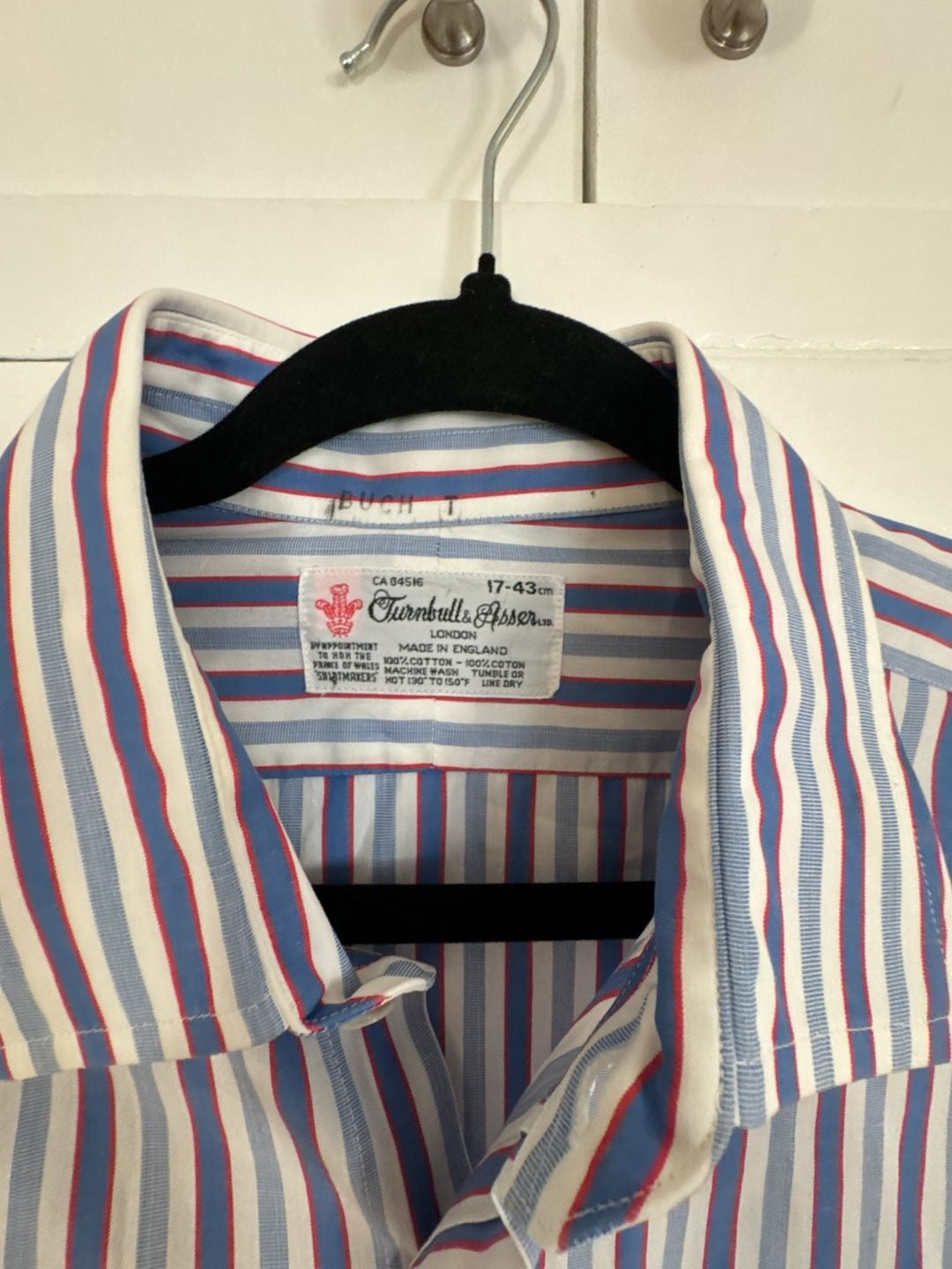 Turnbull & Asser Mens Long Sleeve Striped Dress Shirt Size 17-43cm Office Old-money 3