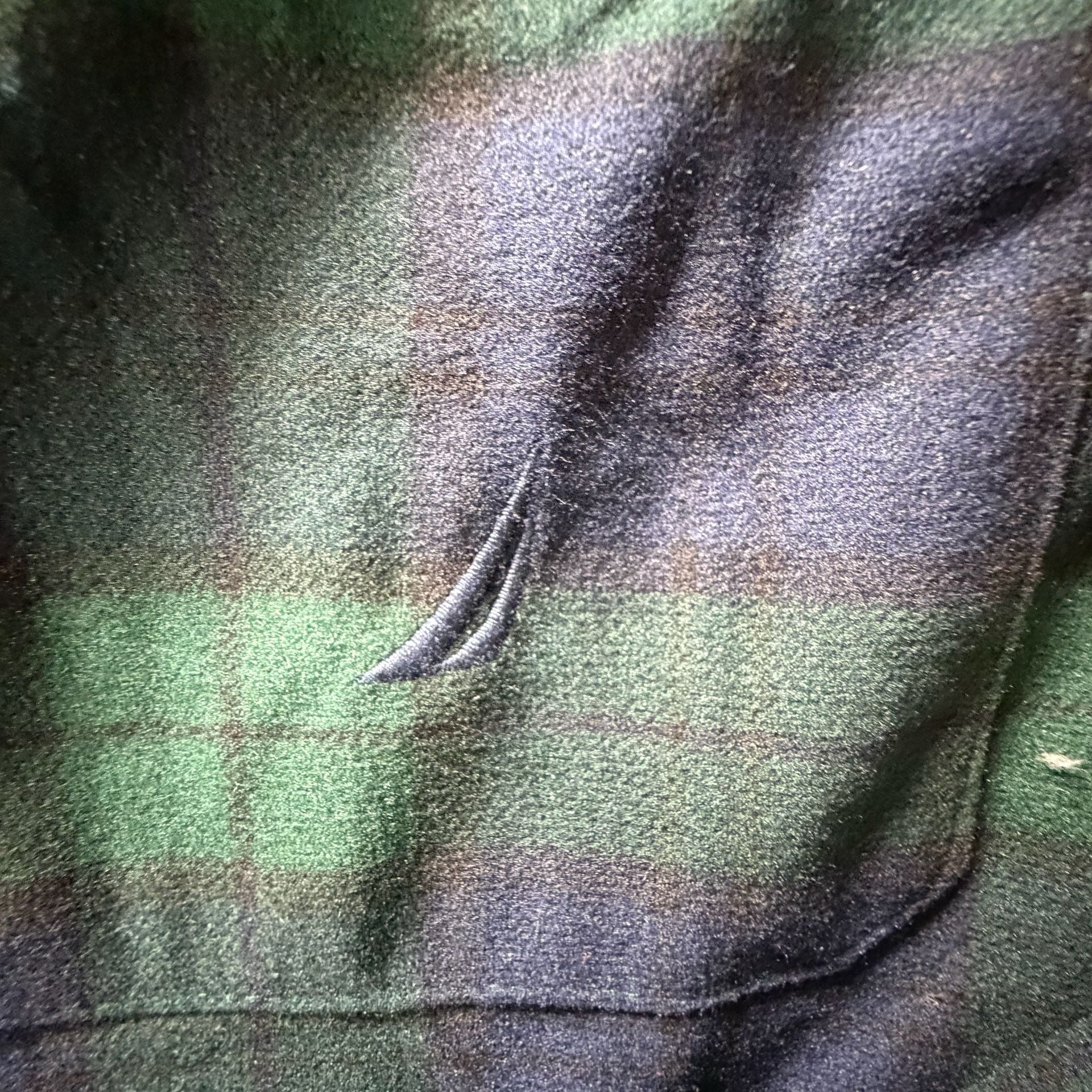 Nautica Men's Green and Navy Plaid Flannel Long Sleeve Pajama Set Size M 3