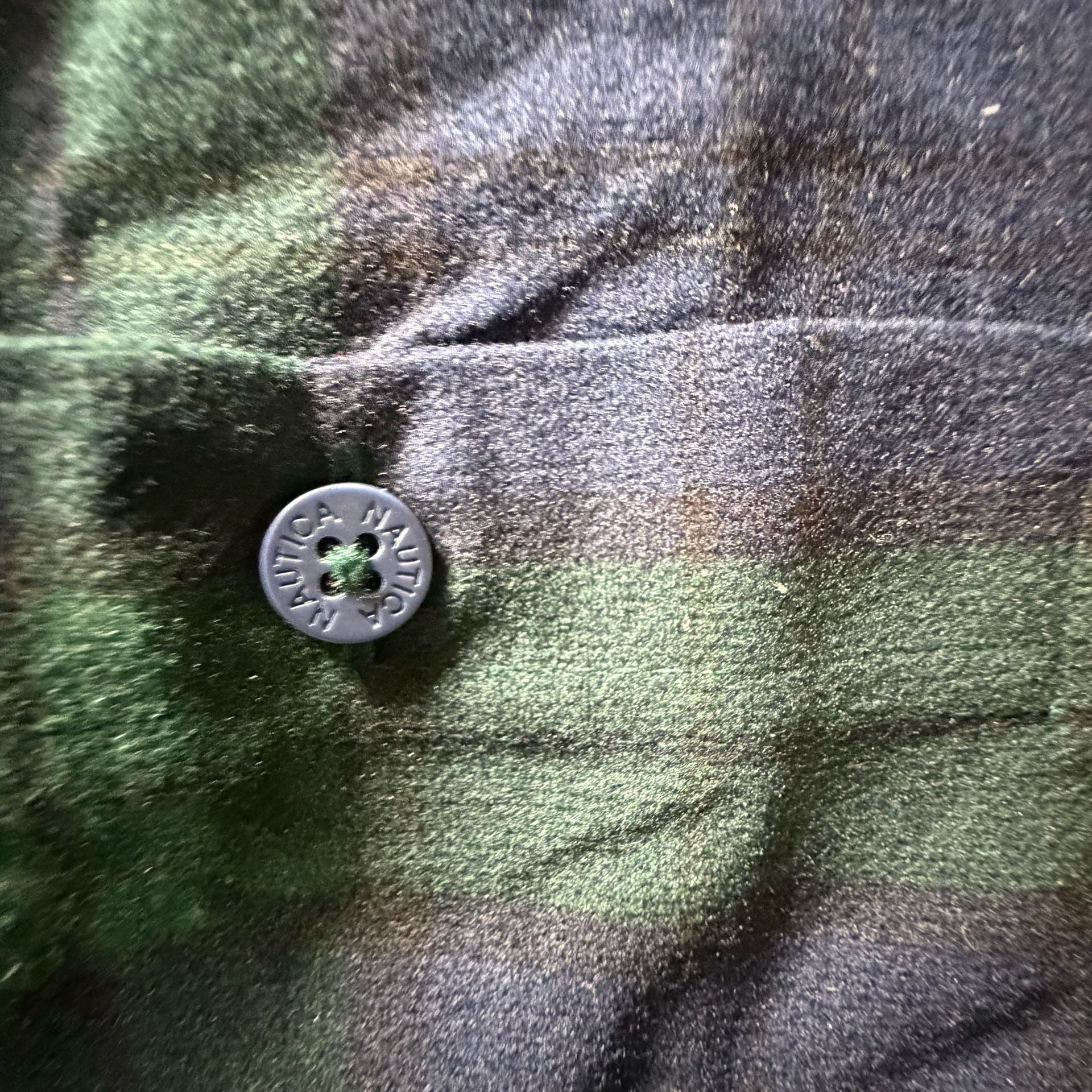 Nautica Men's Green and Navy Plaid Flannel Long Sleeve Pajama Set Size M 4