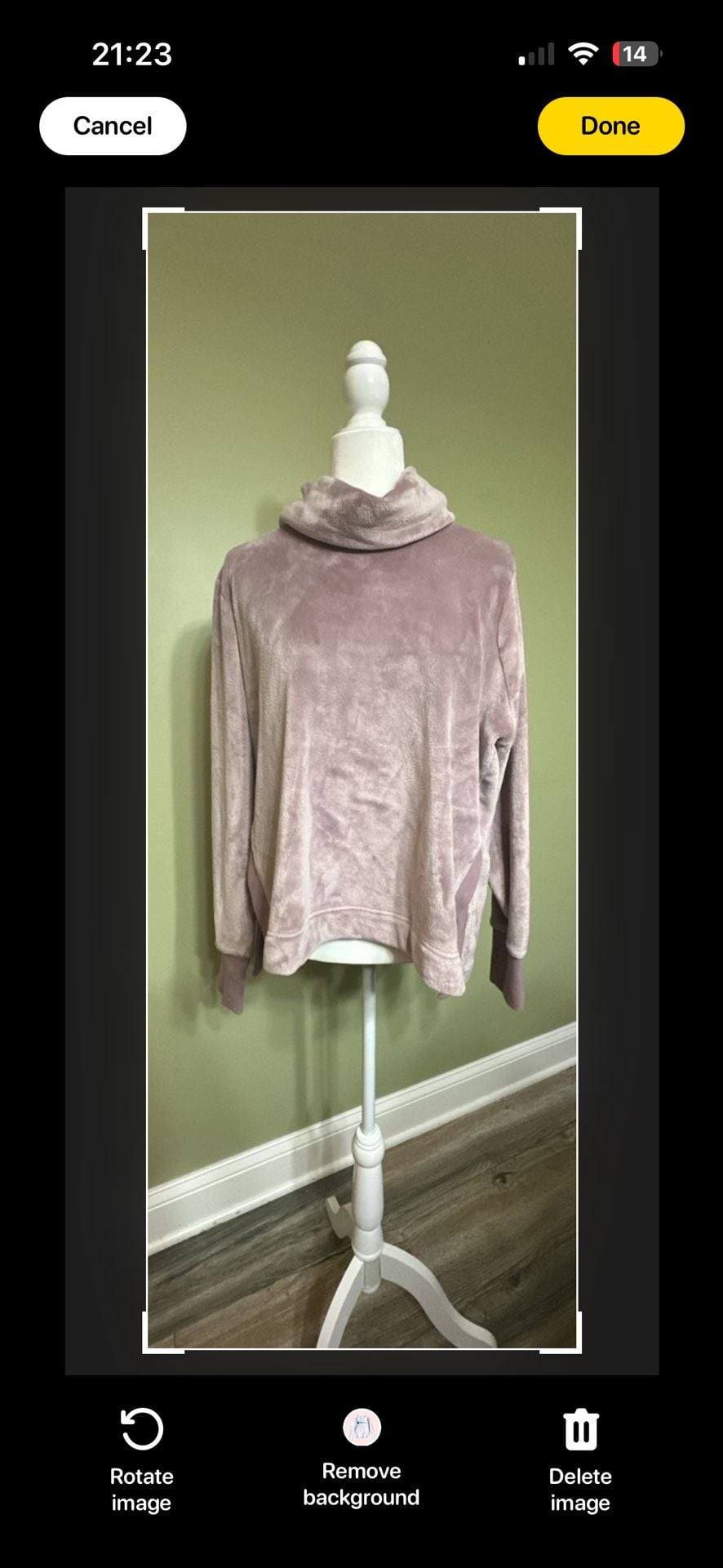 Athleta Double Cozy Karma Funnel Neck Sweatshirt Flora Mauve Size L 2