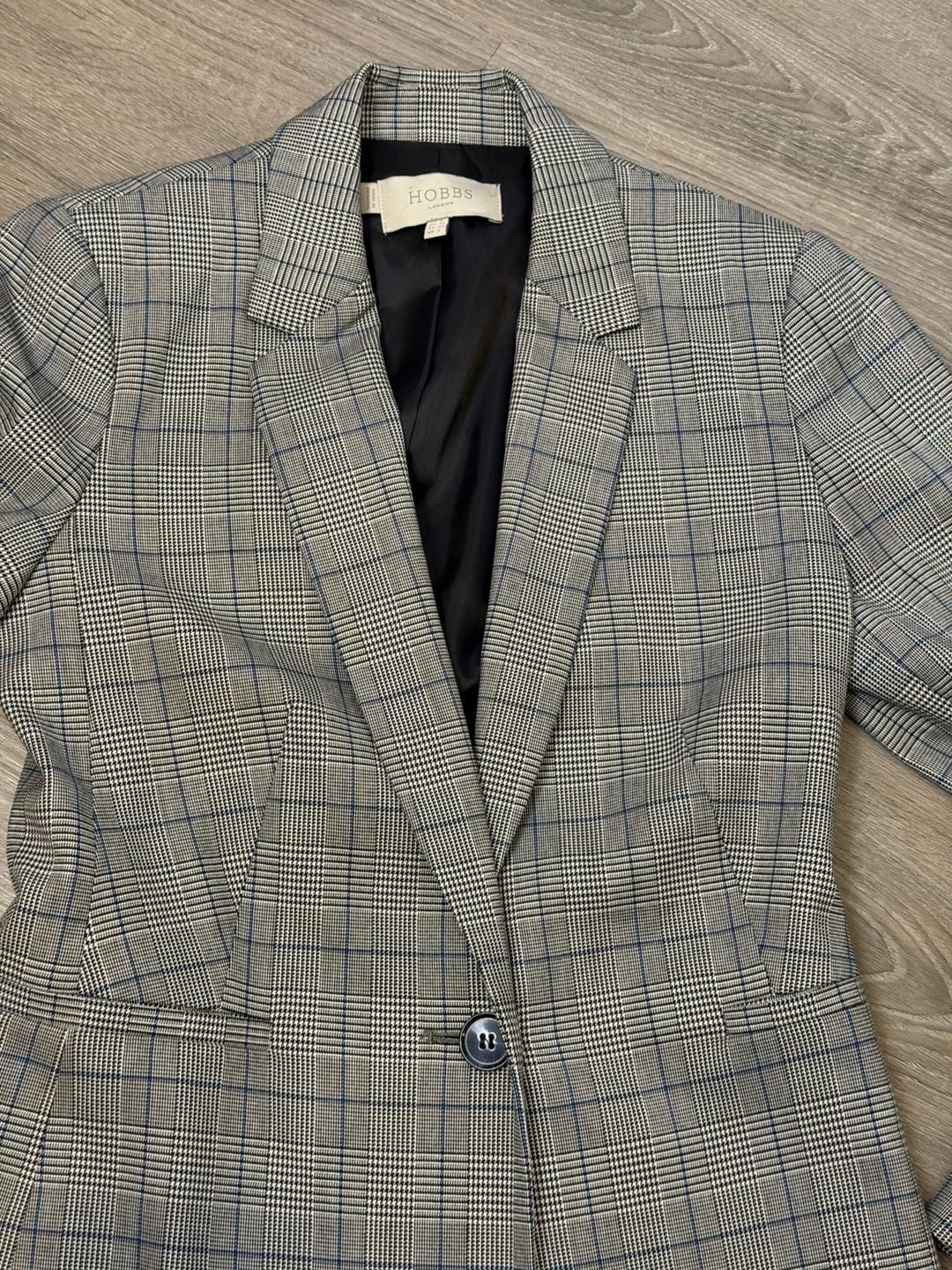 Hobbs London Grey suit Blazer single button Size US 2 5
