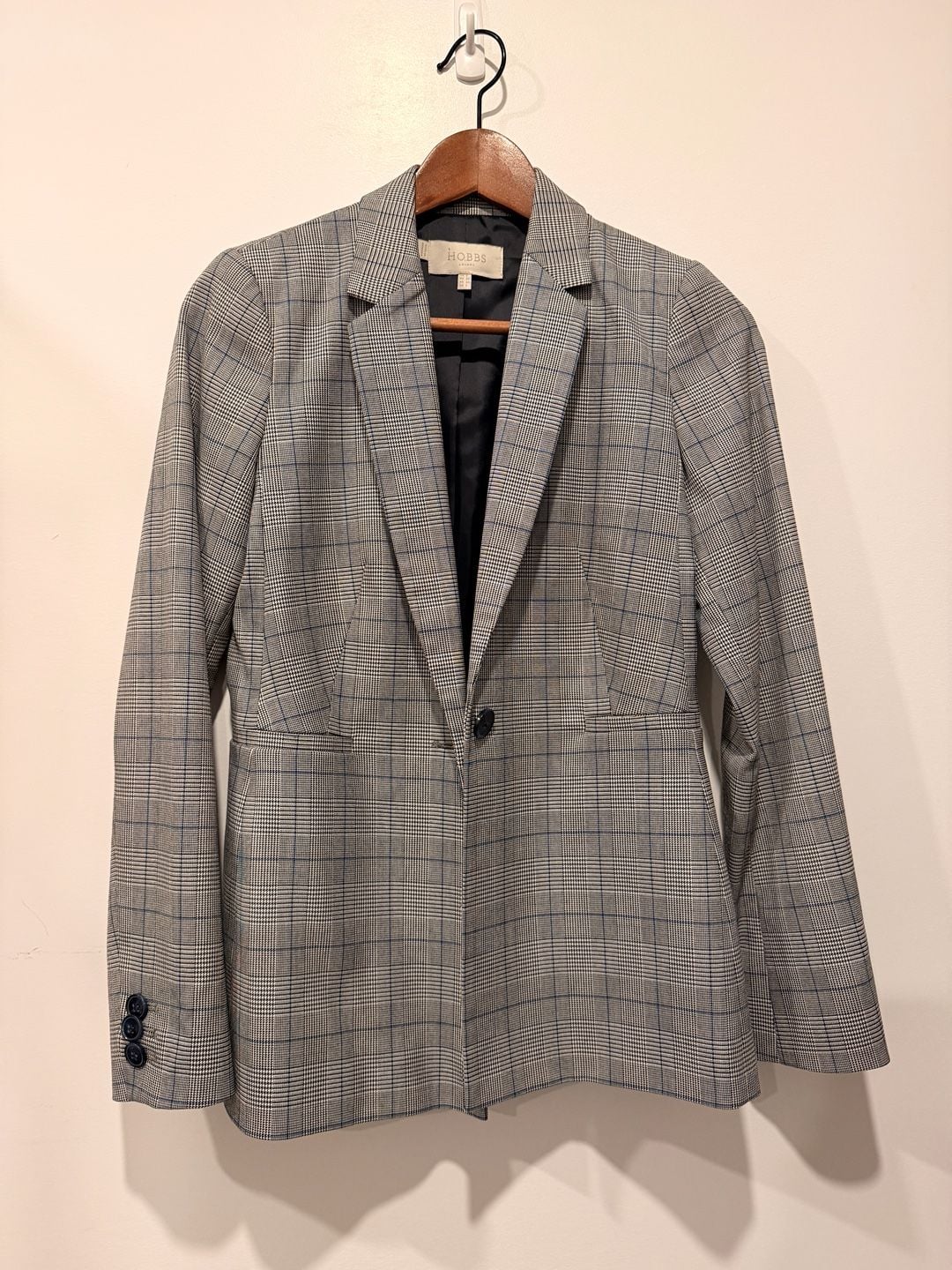 Hobbs London Grey suit Blazer single button Size US 2 2