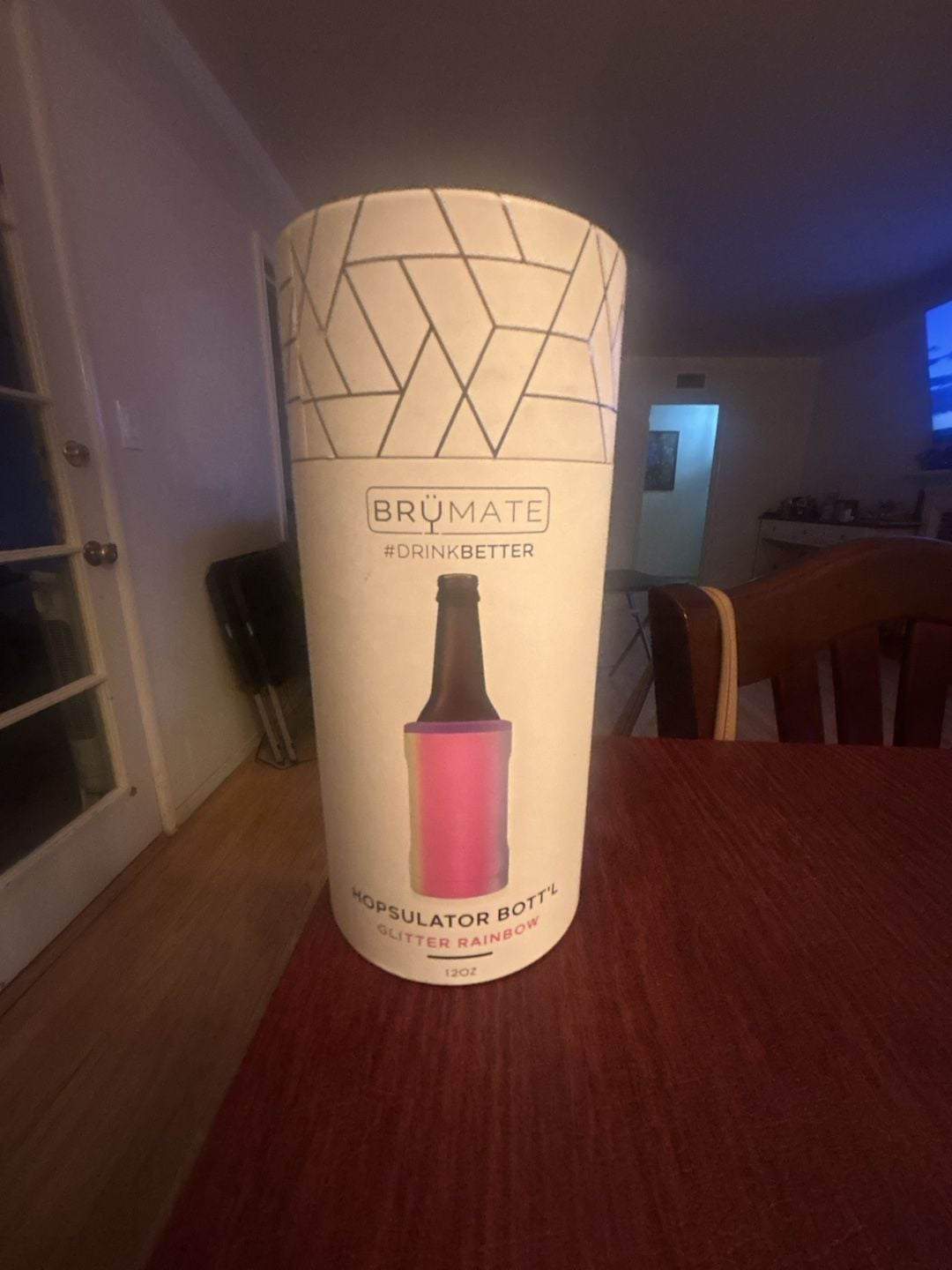 BruMate Hopsulator Bott'l 12oz Insulated Bottle Cooler - Glitter Rainbow 1