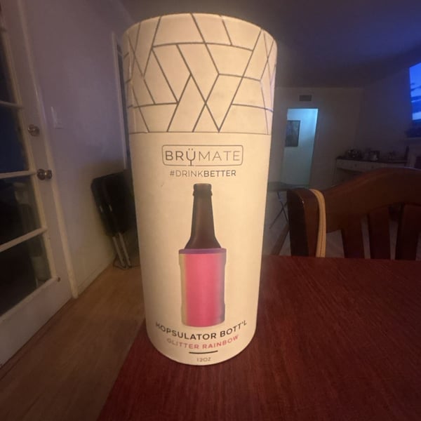 BruMate Hopsulator Bott'l 12oz Insulated Bottle Cooler - Glitter Rainbow