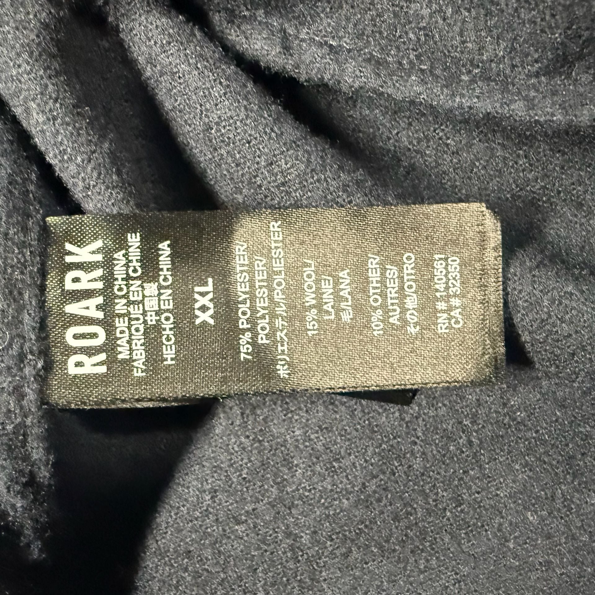 Roark Nordsman Classic Fit Navy Blue Comfort Wool Flannel Shirt XXL 15