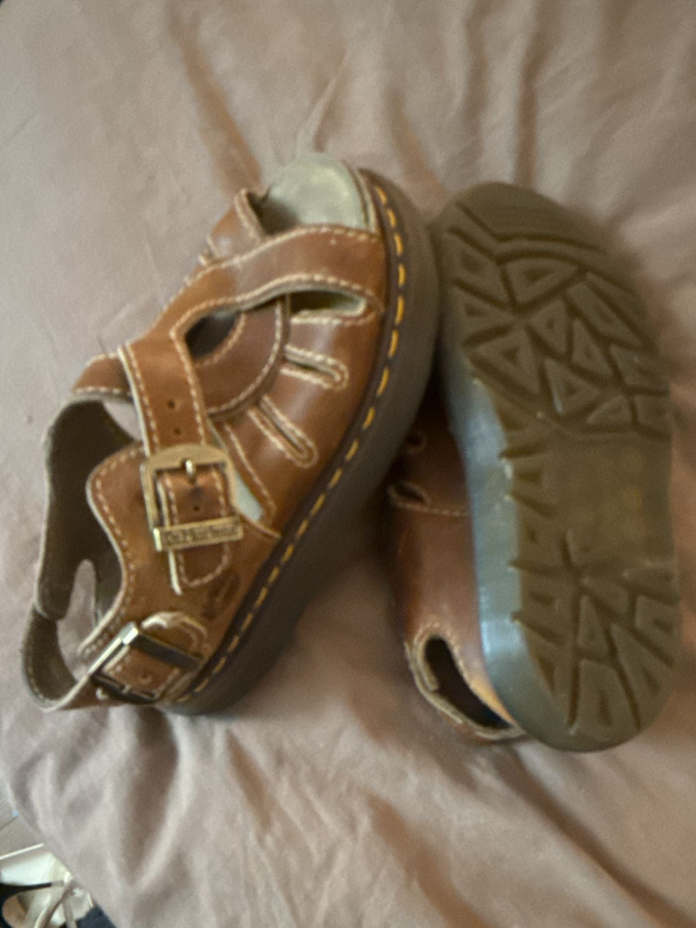 Dr. Martens Vintage Brown Leather Fisherman Sandals Size UK 5 5