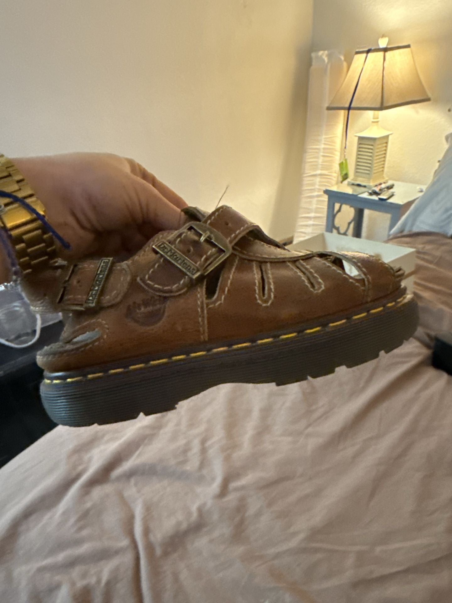Dr. Martens Vintage Brown Leather Fisherman Sandals Size UK 5 3