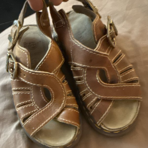 Dr. Martens Vintage Brown Leather Fisherman Sandals Size UK 5
