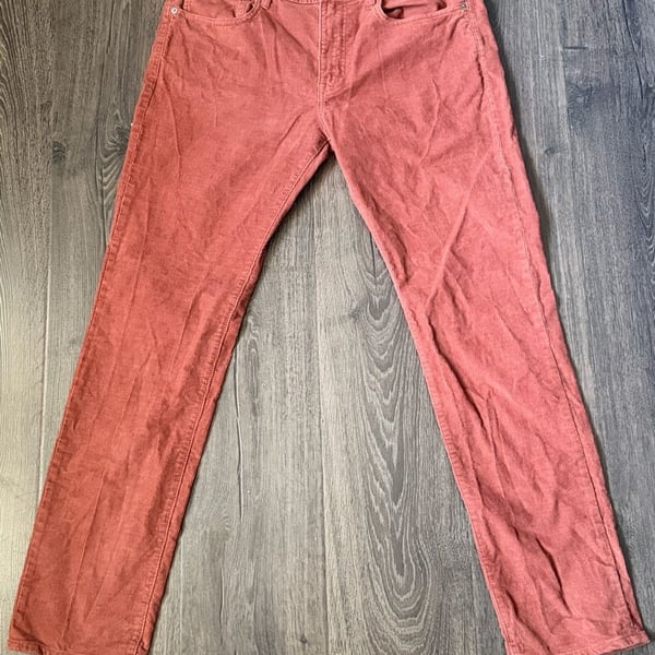 J.Crew 484 Slim-Fit Corduroy Pants Red Men's Size 34x32