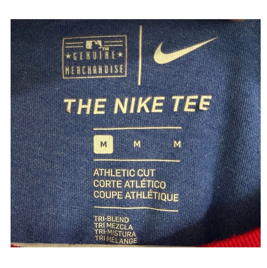 Nike Chicago Cubs MLB Tri-Blend 3/4 Sleeve Raglan Baseball T-Shirt 3