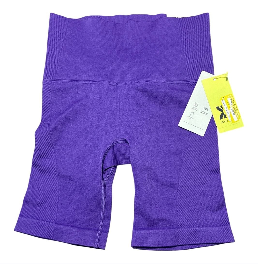 All in Motion Women's High-Rise 6" Seamless Athletic Shorts Purple 2