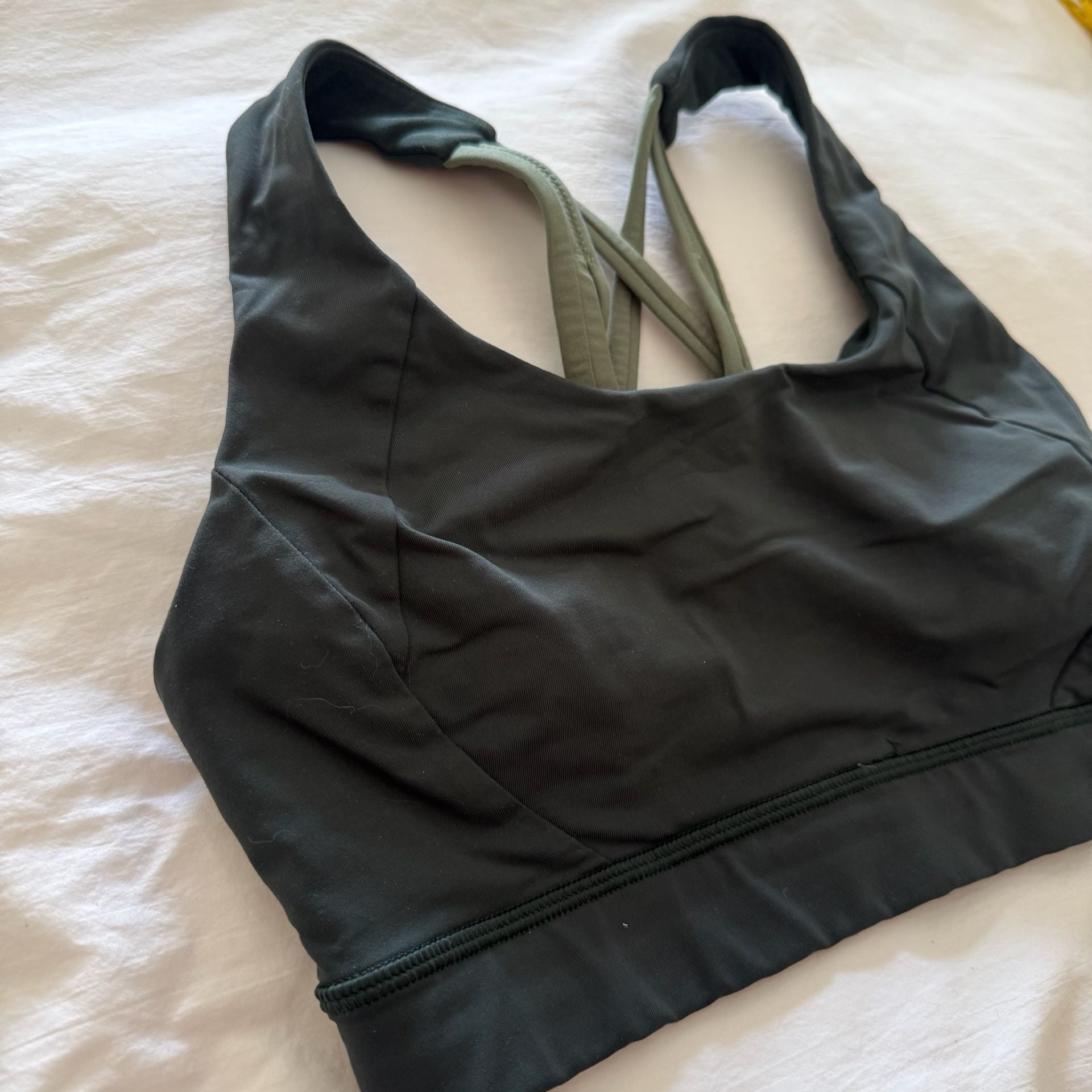 Lululemon Free to Be Elevated Sports Bra Black Green Size 4 3