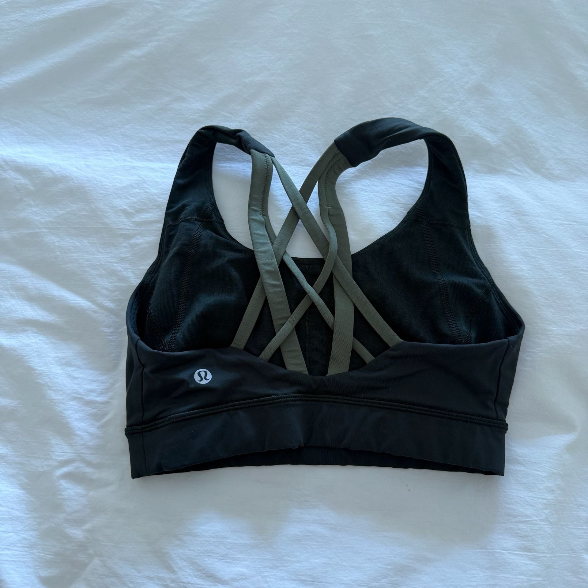 Lululemon Free to Be Elevated Sports Bra Black Green Size 4 4