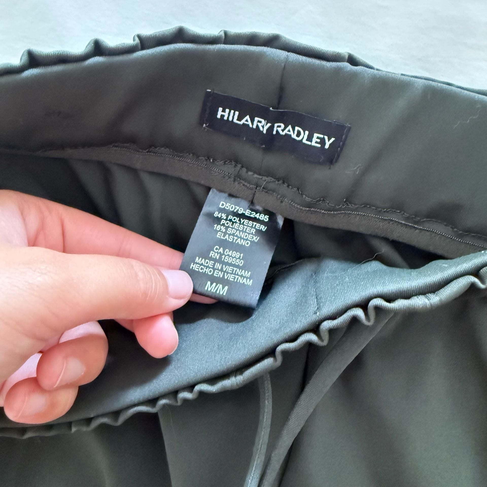 Hilary Radley Olive Green Drawstring Jogger Pants Size M 7