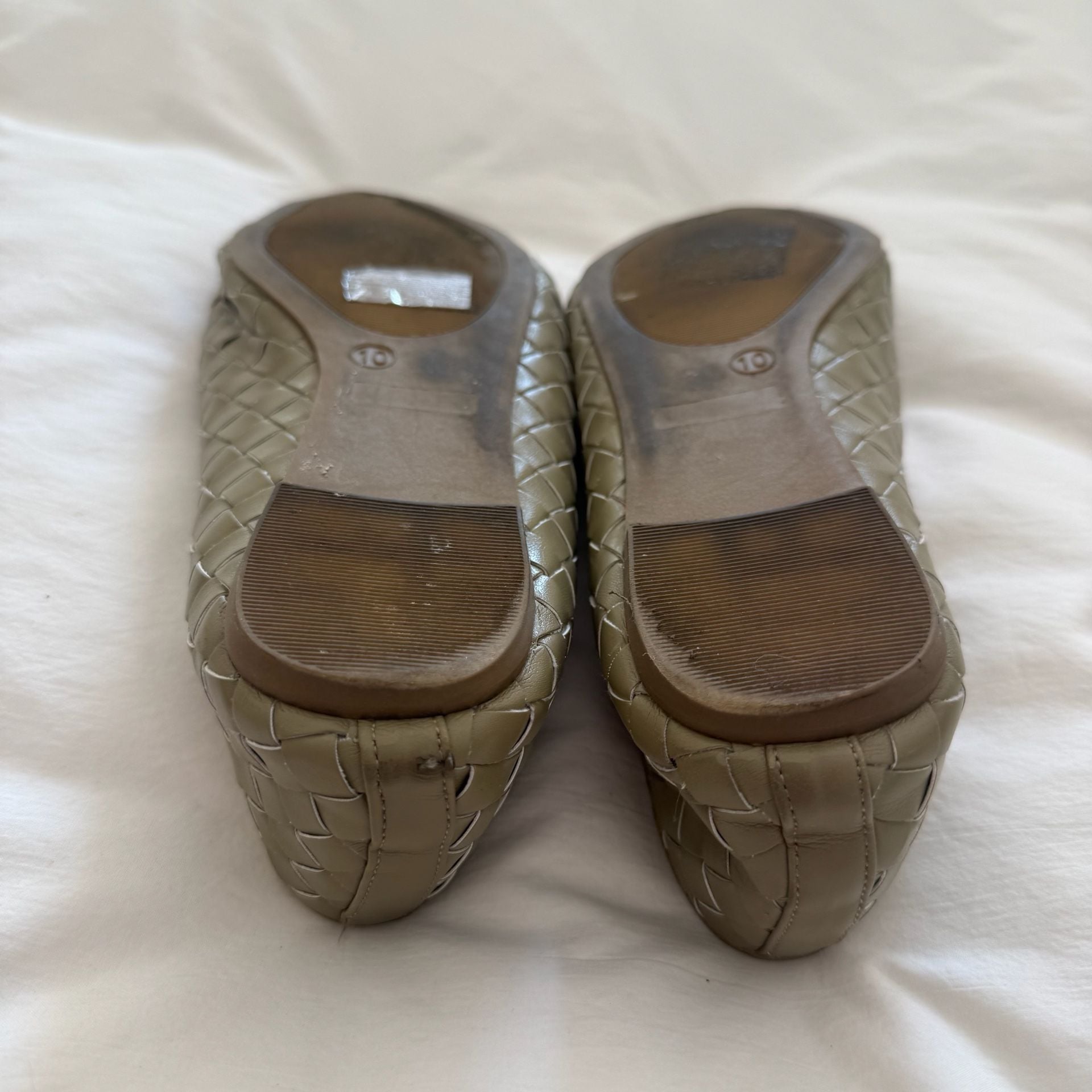Women's Slip-On Pointed Toe Loafer Flats Olive Size 10 5