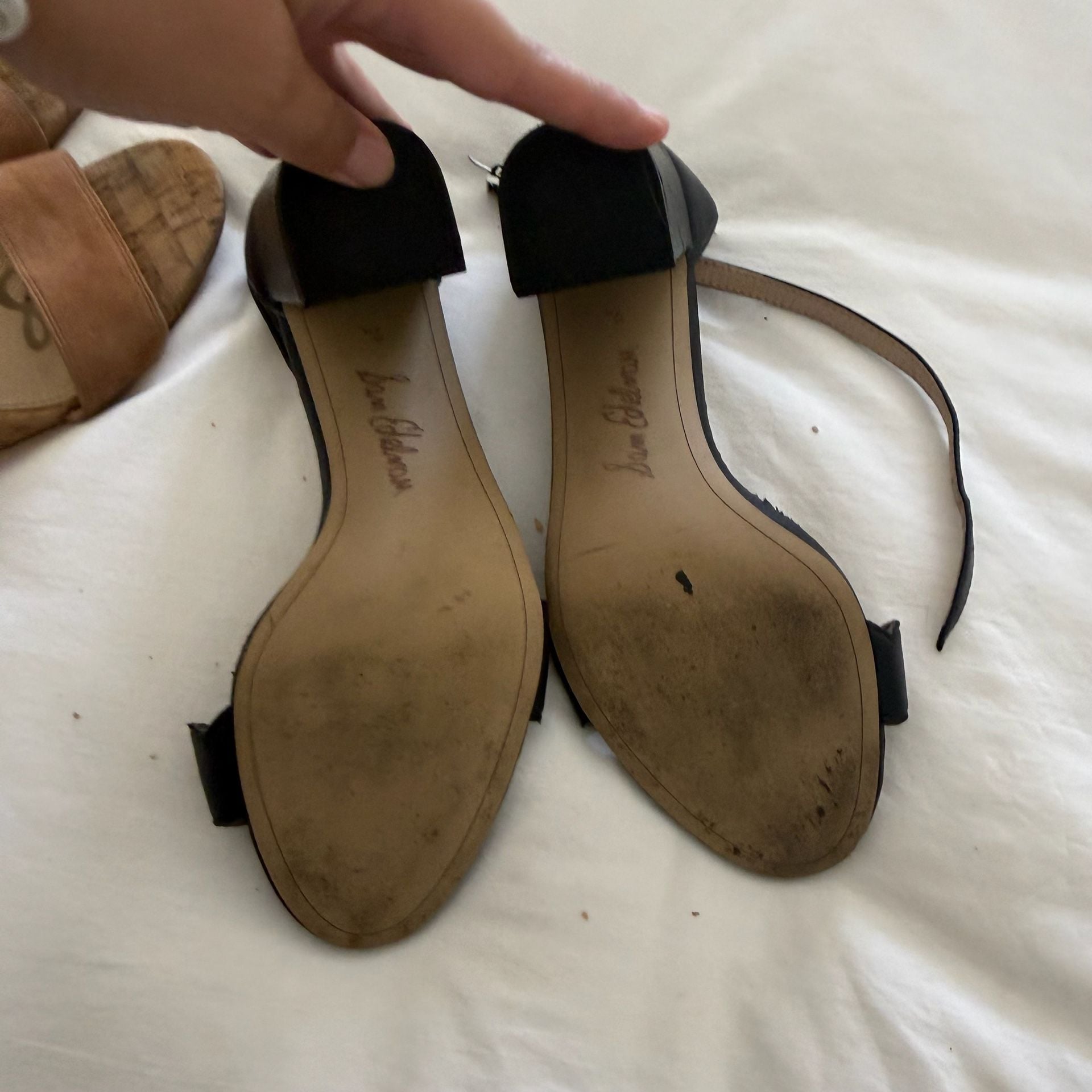 Sam Edelman 2 pairs (Brown Cork & Black Leather) 8