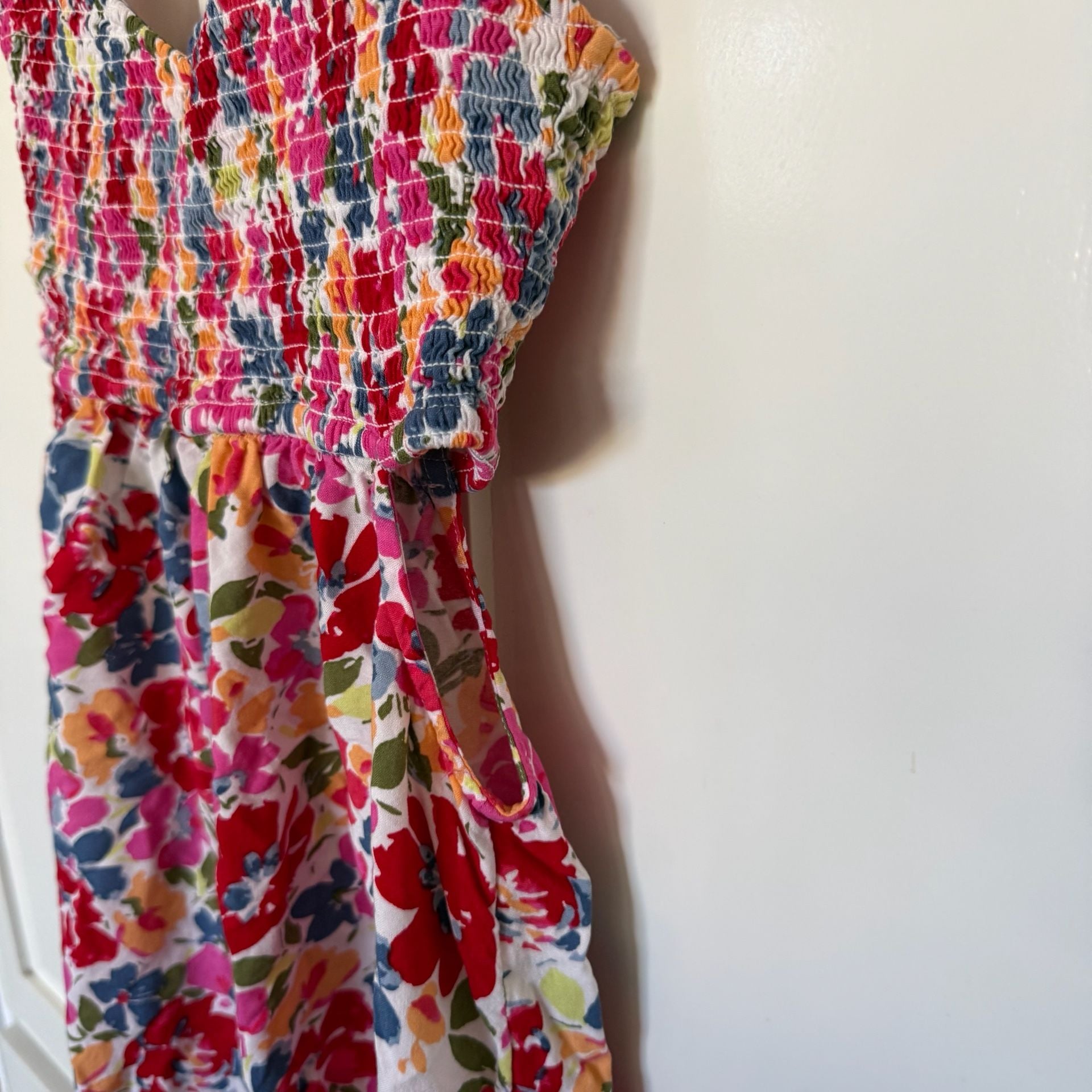 Roxy Hot Tropics Floral Smocked Cutout Dress 4