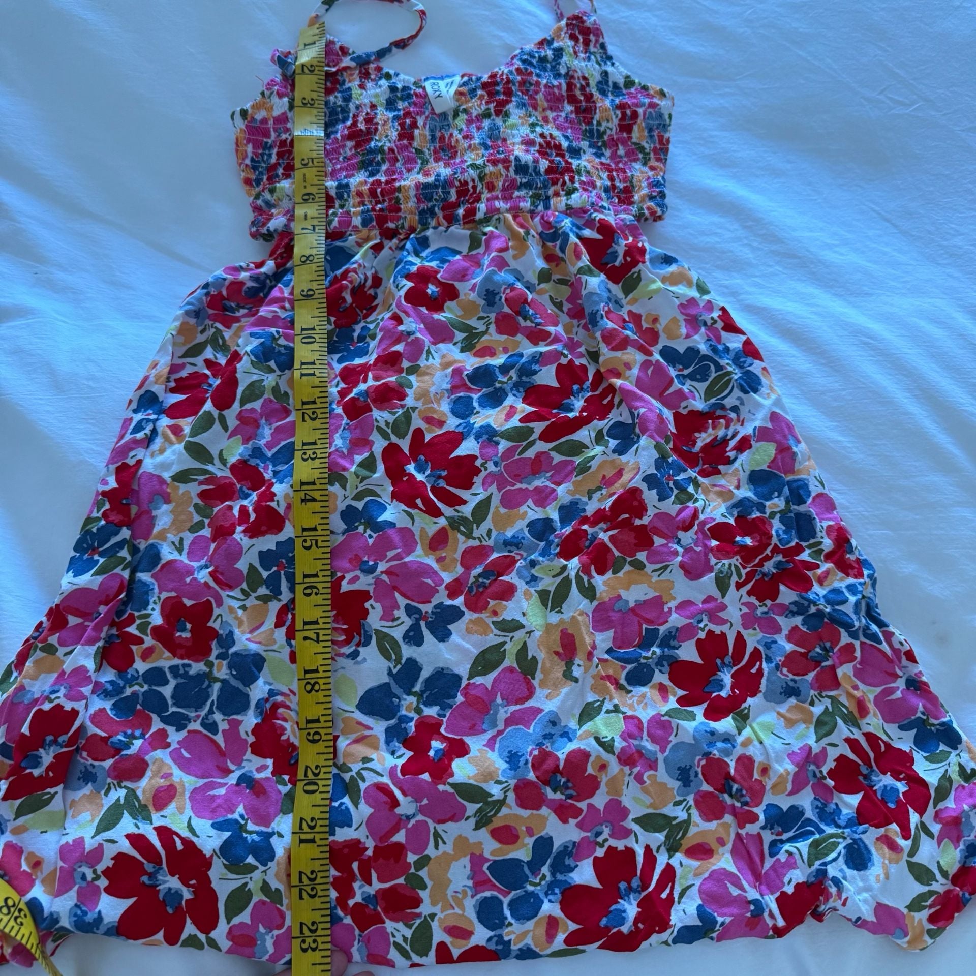 Roxy Hot Tropics Floral Smocked Cutout Dress 12