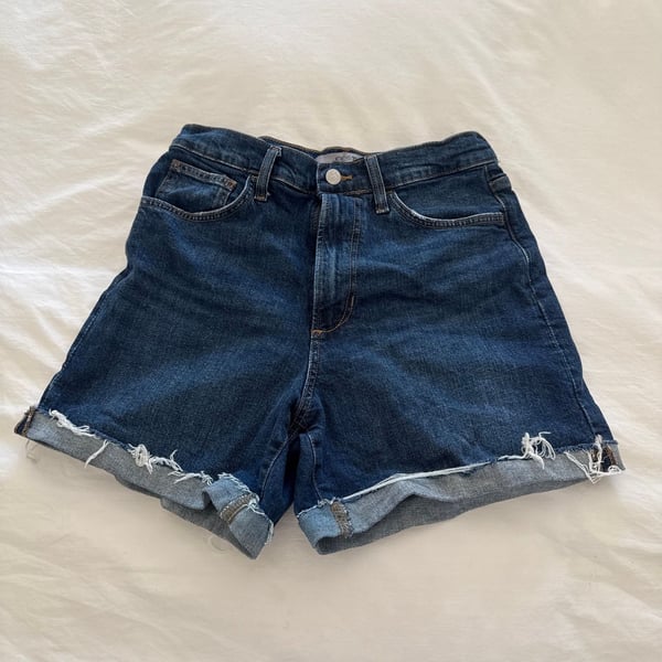 Joe's Jeans Rolled 5 In Short Dark Wash Denim Cutoff Shorts
