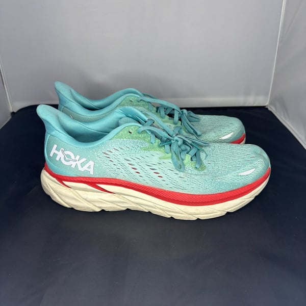 Hoka Clifton 8 womens Running Shoes Aquarelle Eggshell Blue Size 11 B