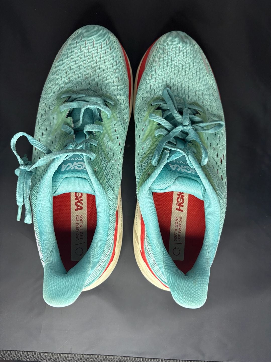 Hoka Clifton 8 womens Running Shoes Aquarelle Eggshell Blue Size 11 B 8