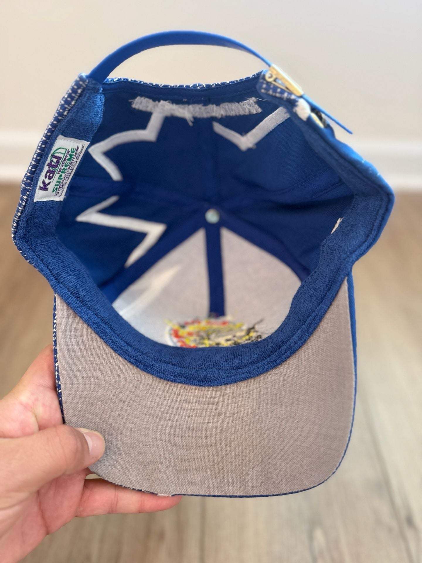 Vintage 1995 Kati Headwear Supreme Blue Cap With Ben The Vintage Bus Patch 5
