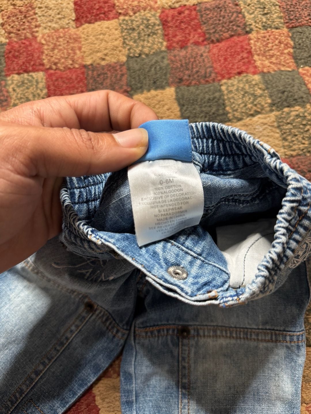Phat Farm Baby Distressed Denim Jeans Embroidered Logo Size 0-6M 6