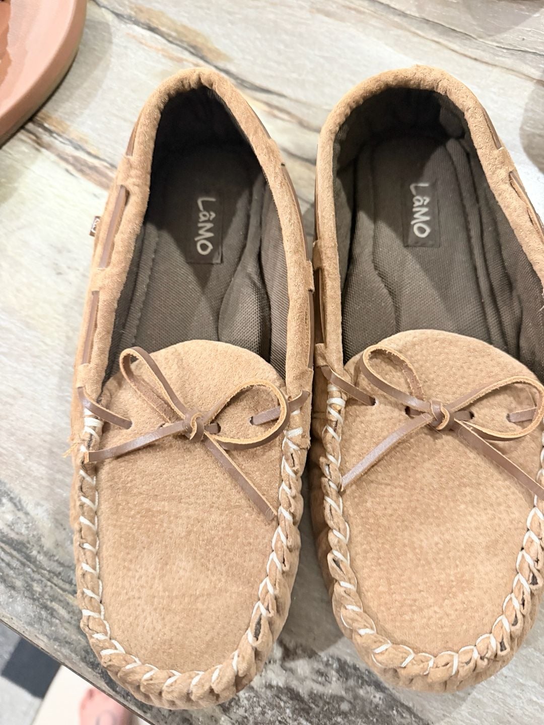 Lamo Women's Suede Moccasin Slippers Size 10 Brown 3