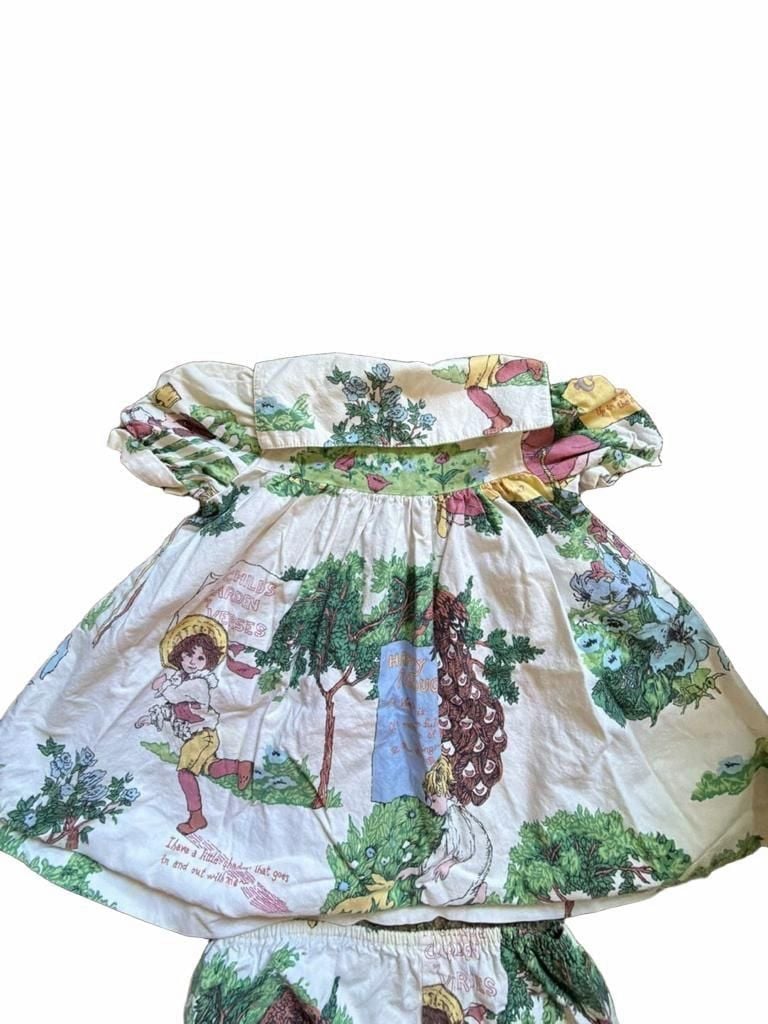 Plum Pudding Ltd. A Child's Garden of Verses Dress and Bloomers Set Size 2T 9