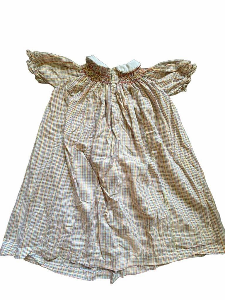 The Smockery Multi-Color Gingham Smocked Bishop Dress Style 325 Size 3T 7
