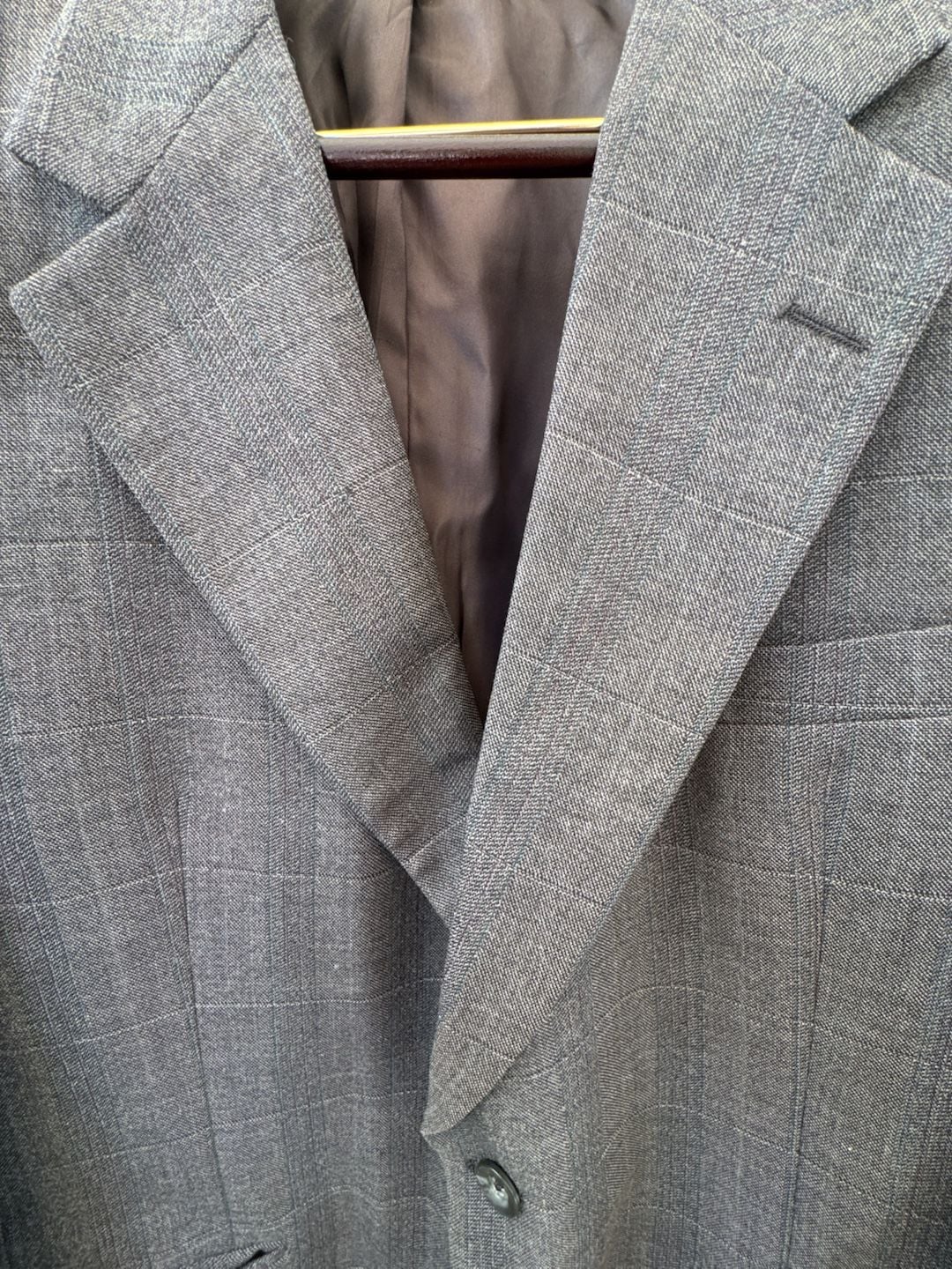 Kingsridge Mens 2 Button Blazer Jacket Brown Glen Plaid Custom Suit Coat 44S
Kingsride David Allen Vintage Brown Glen Plaid Wool Blazer Sport Coat Mens 8