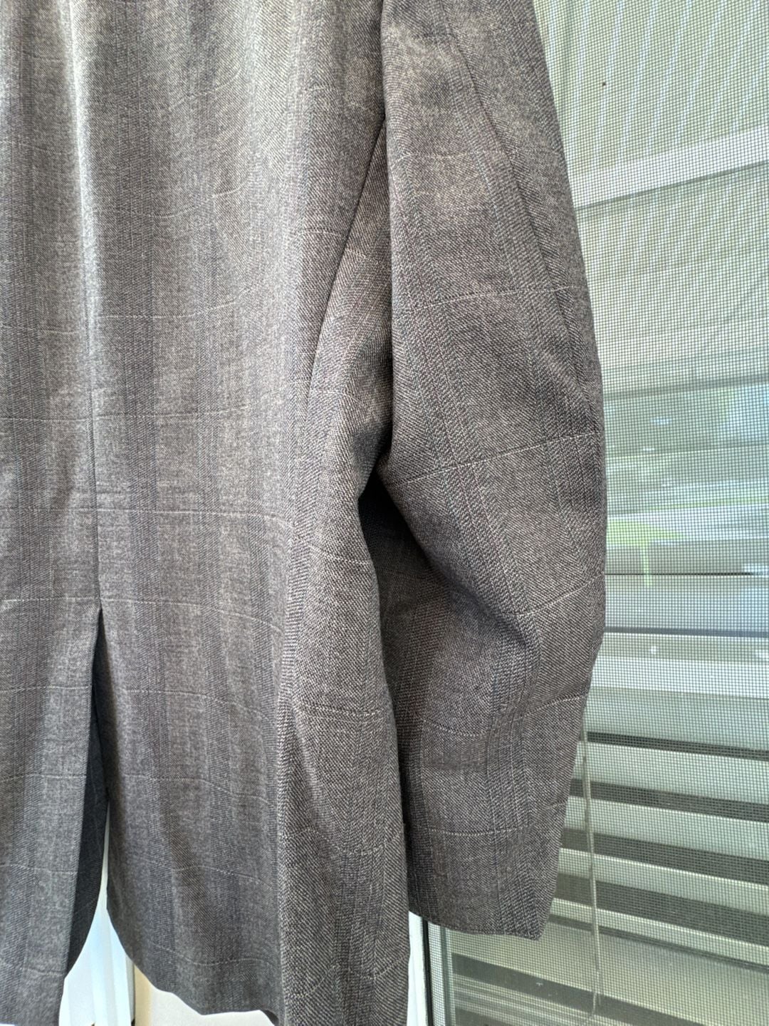 Kingsridge Mens 2 Button Blazer Jacket Brown Glen Plaid Custom Suit Coat 44S
Kingsride David Allen Vintage Brown Glen Plaid Wool Blazer Sport Coat Mens 12