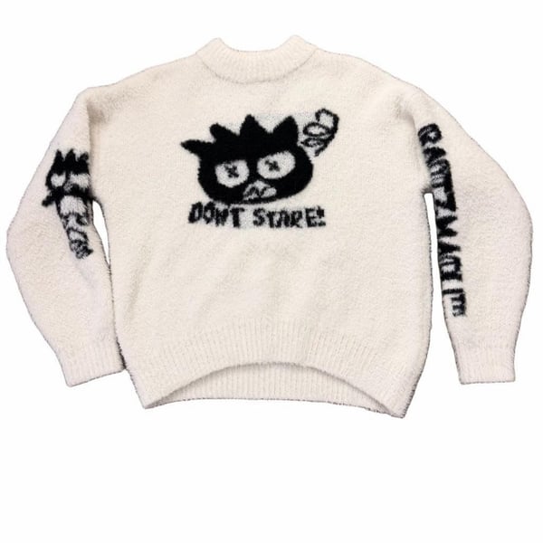 Hello Kitty and Friends x Forever 21 Badtz-Maru Fuzzy Knit Sweater size SMALL