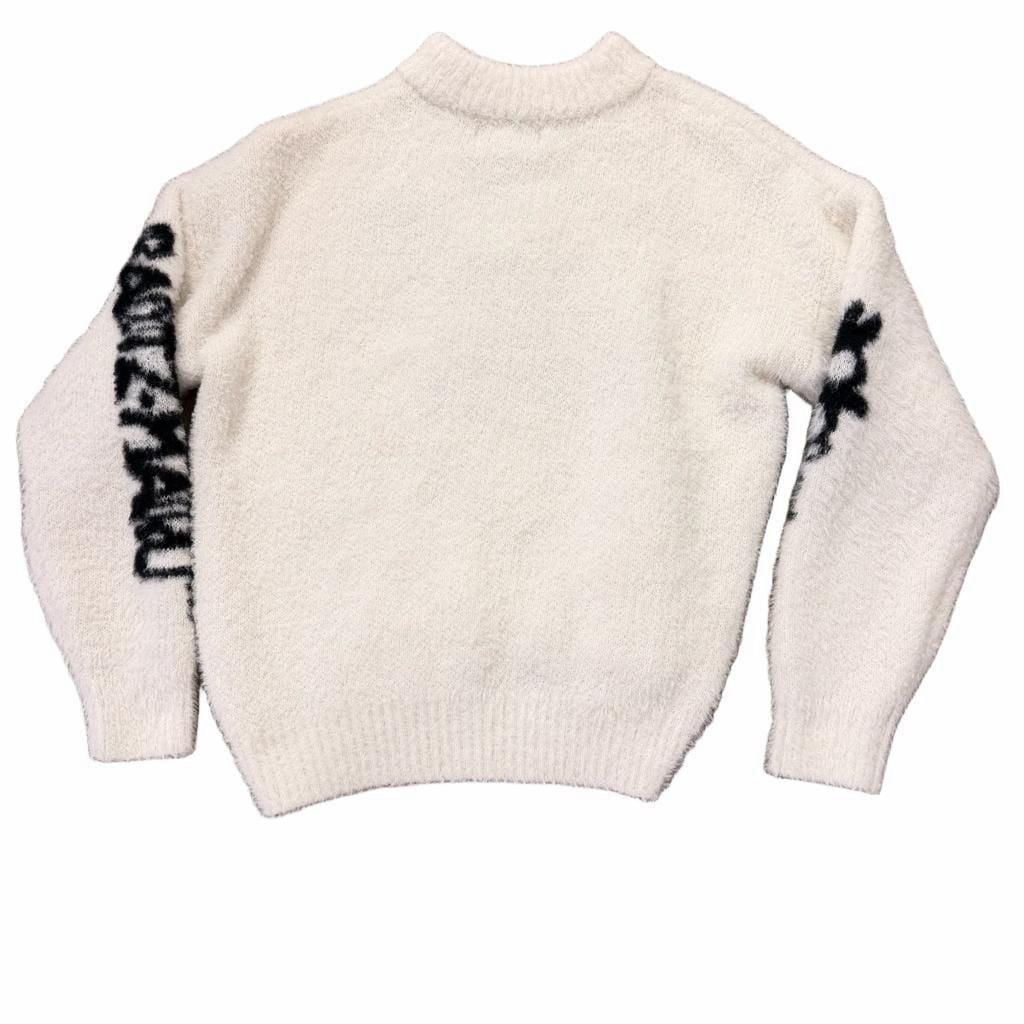 Hello Kitty and Friends x Forever 21 Badtz-Maru Fuzzy Knit Sweater size SMALL 3