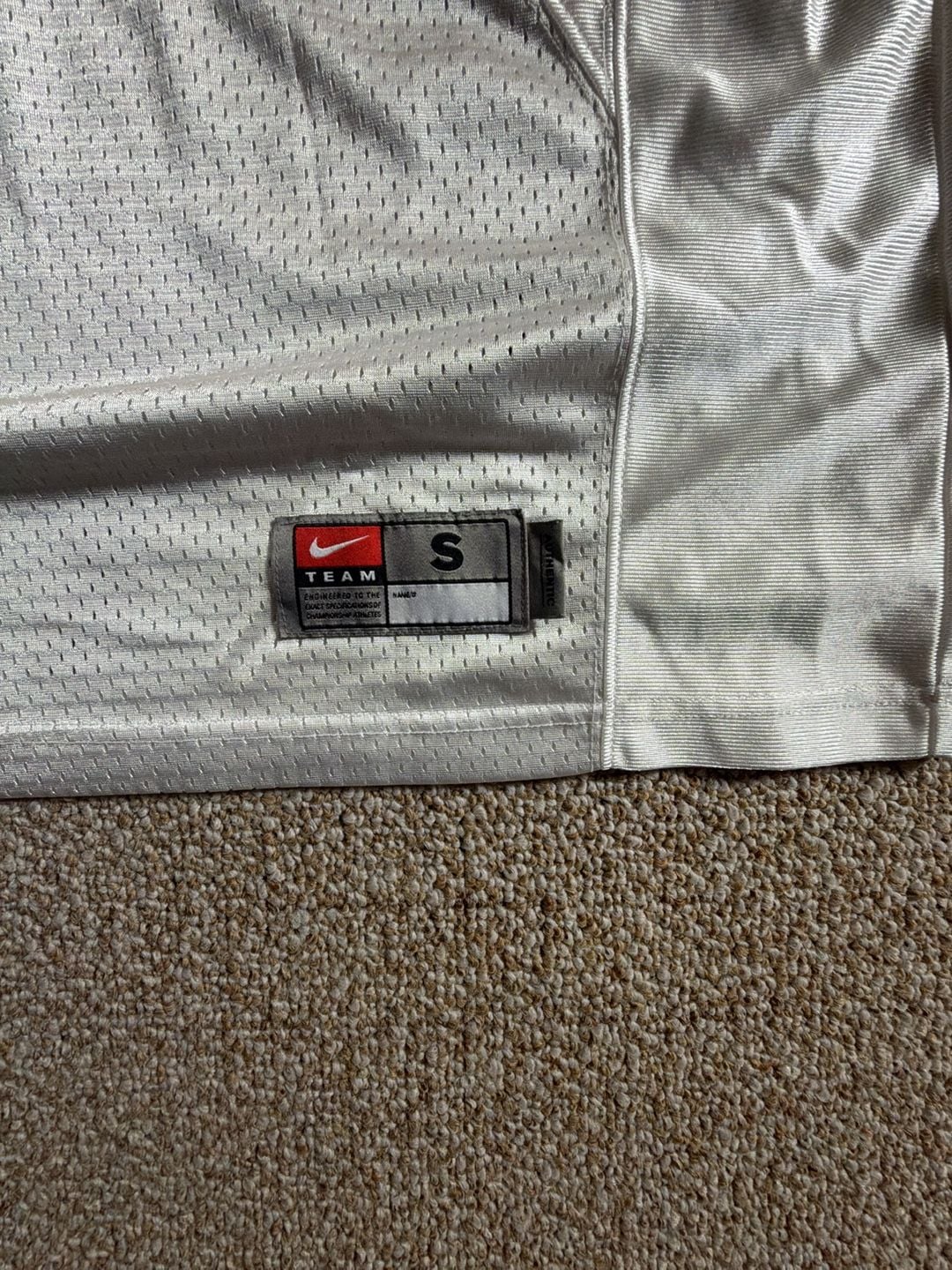 Vintage Nike Arkansas Razorbacks #7 Football Jersey White Size S 3