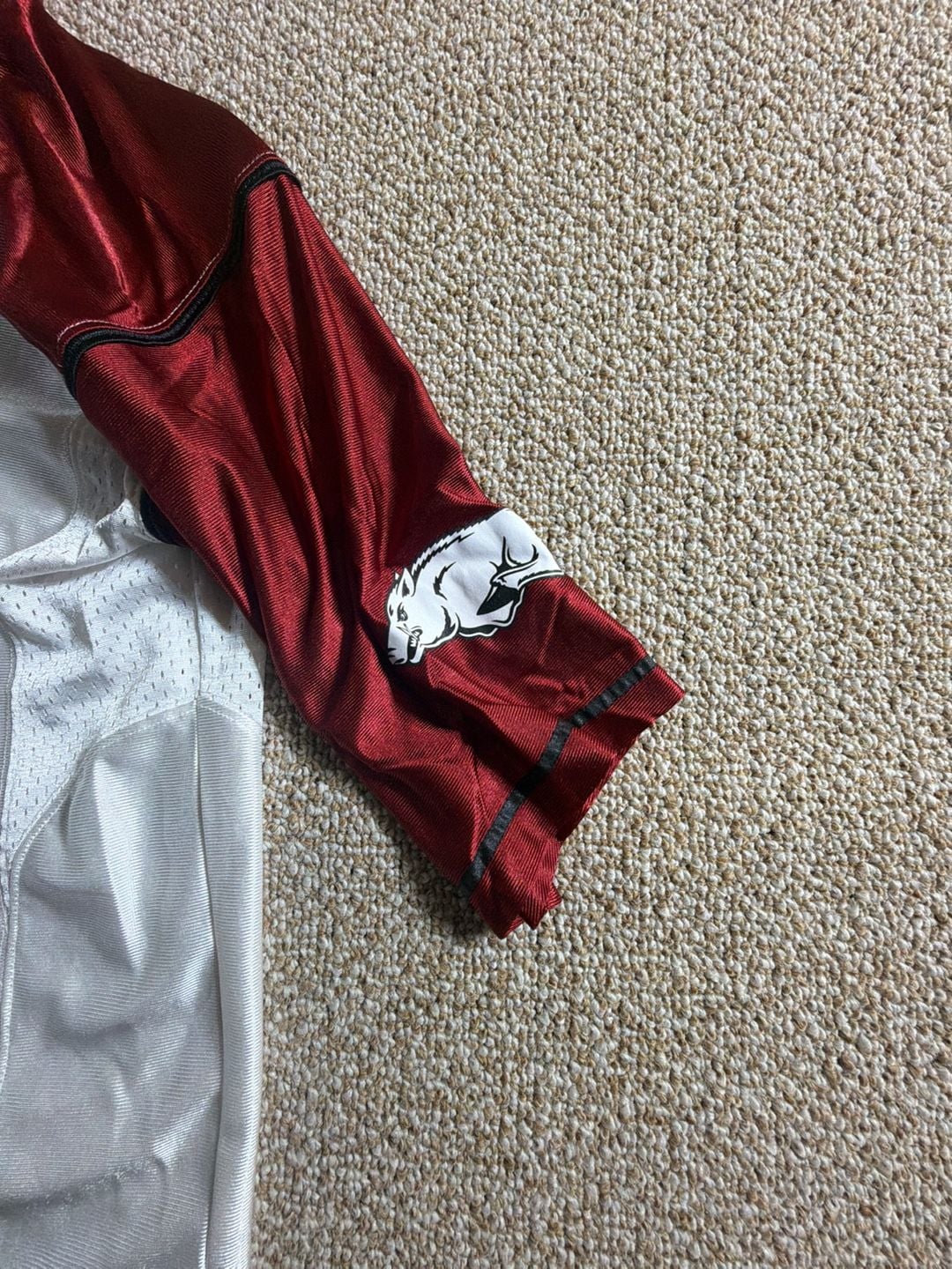 Vintage Nike Arkansas Razorbacks #7 Football Jersey White Size S 5