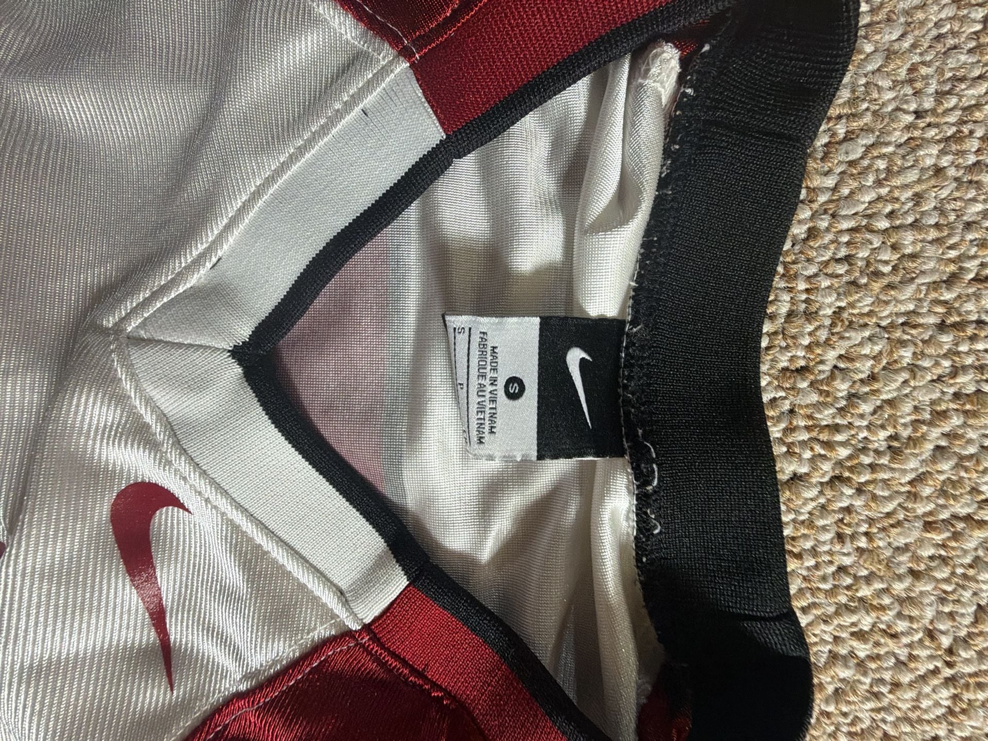 Vintage Nike Arkansas Razorbacks #7 Football Jersey White Size S 6