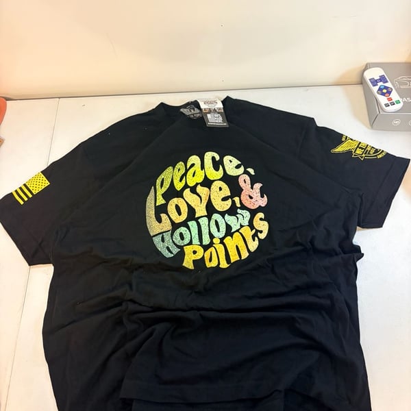 We The People Holsters Peace Love & Hollow Points Black T-Shirt