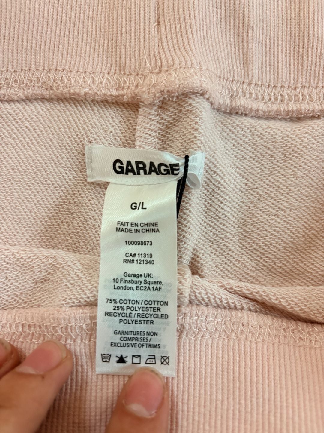 Garage Pink French Terry Foldover Waistband Drawstring Sweat Shorts 4