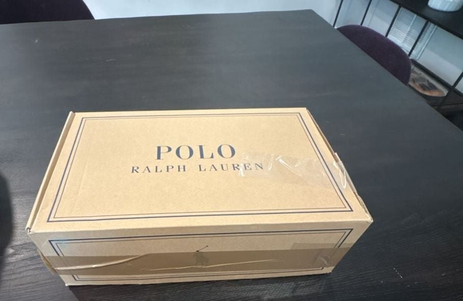 Polo Ralph Lauren Men's Brown Leather Penny Loafers Driving Shoes cognac size 10 6