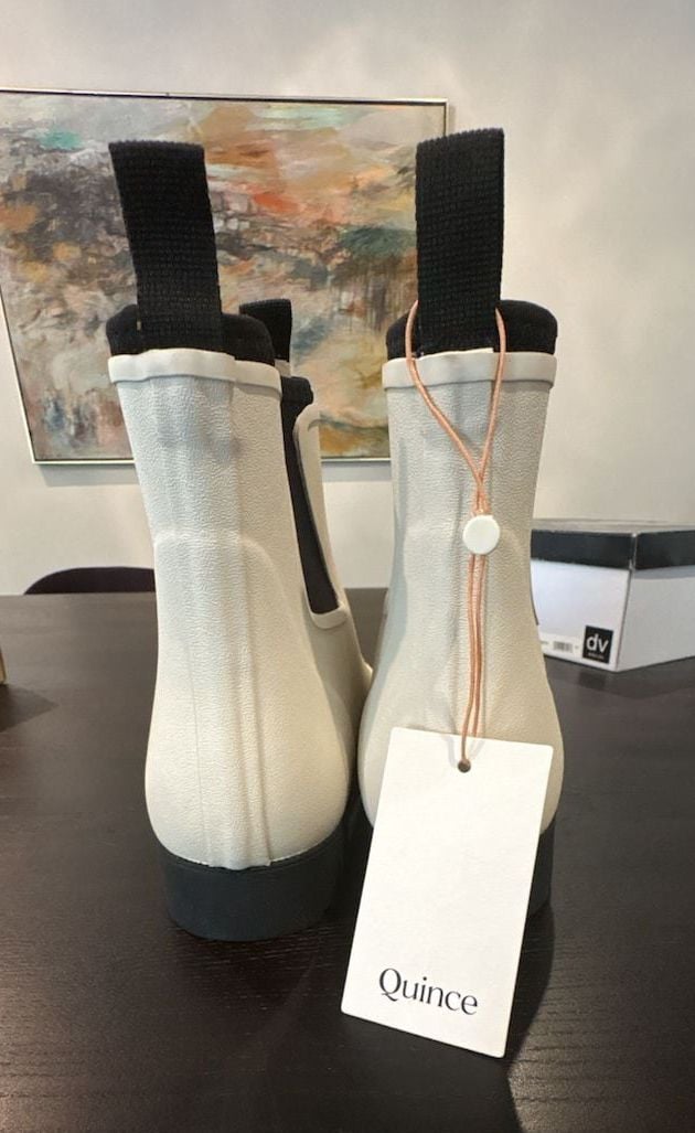 Quince Chelsea Rain Boot in Cream White Womens 10 mens 9 eur 41 NEW 5