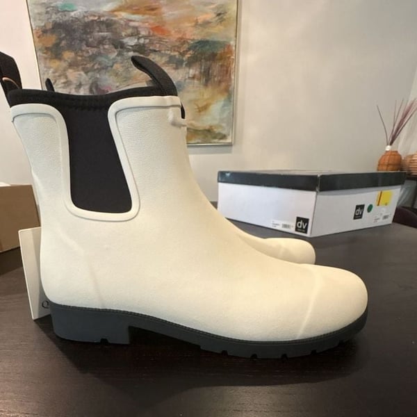 Quince Chelsea Rain Boot in Cream White Womens 10 mens 9 eur 41 NEW
