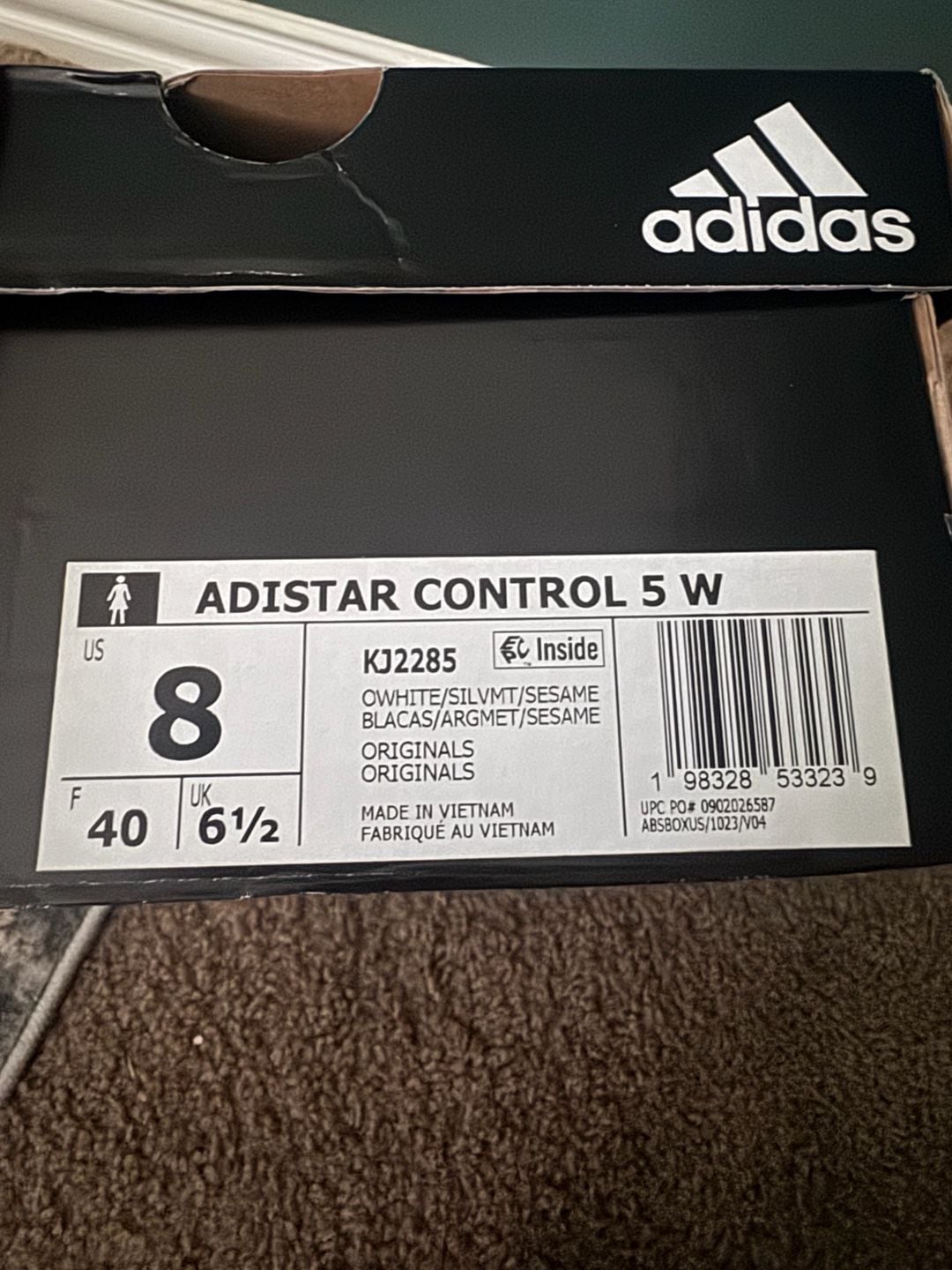 Adidas Adistar Control 5 Sneakers White Silver Metallic 8